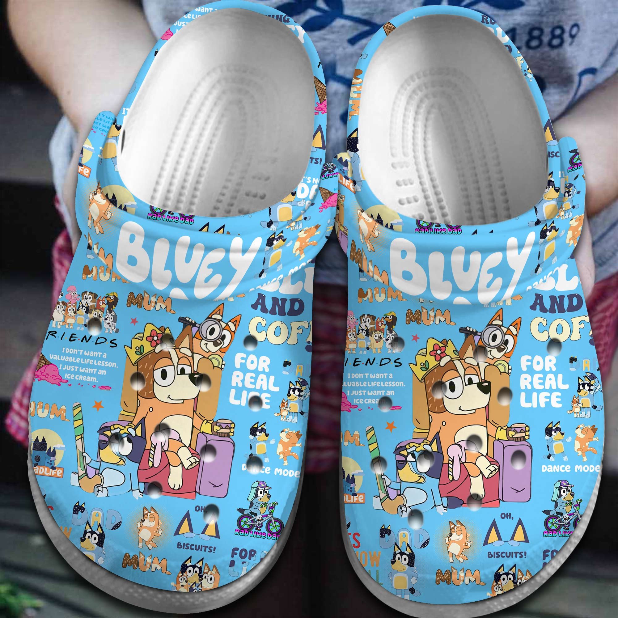 Footwearmerch Bluey Cartoon Crocs Crocband Clogs Shoes Comfortable For Men Women and Kids