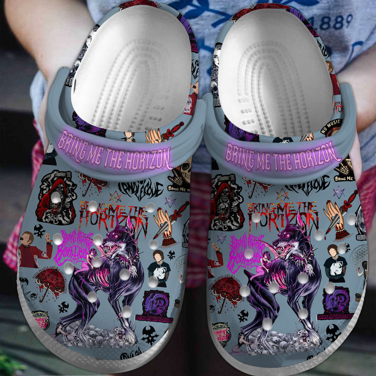 Footwearmerch Bring Me the Horizon Rock Band Music Crocband Crocs Shoes Clogs For Men Women and Kids