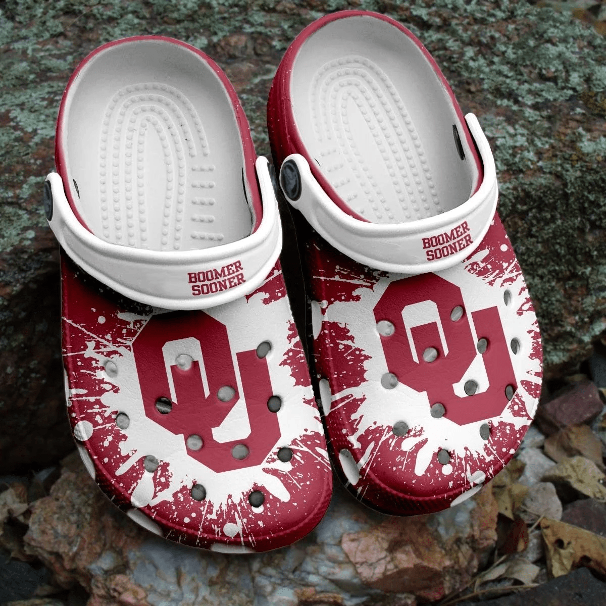 Footwearmerch Boomer Sooner NCAA Crocs Clogs Shoes Comfortable Crocband For Men Women