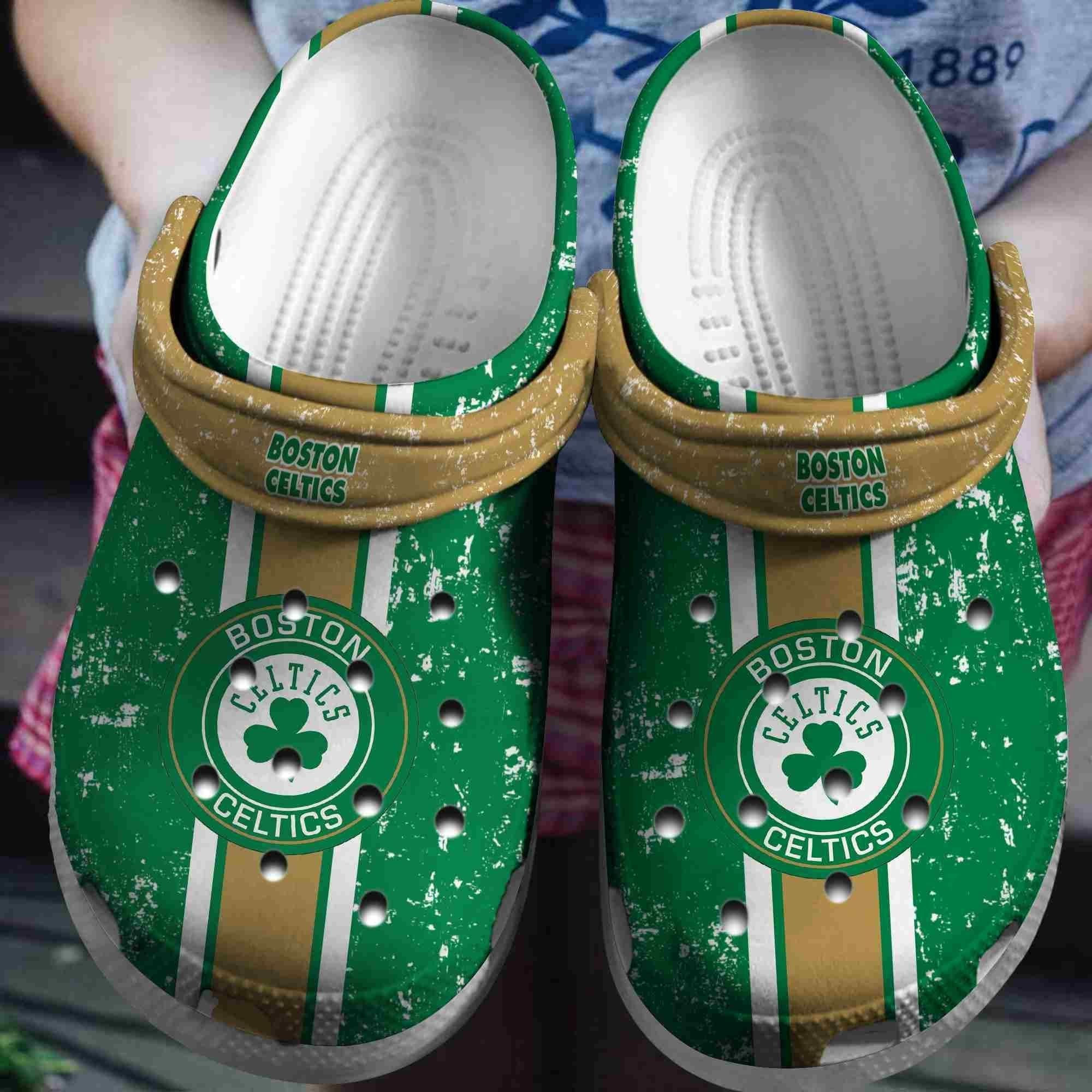 Footwearmerch Boston Celtics Basketball Club Crocs Shoes Crocband Clogs Comfortable For Men Women