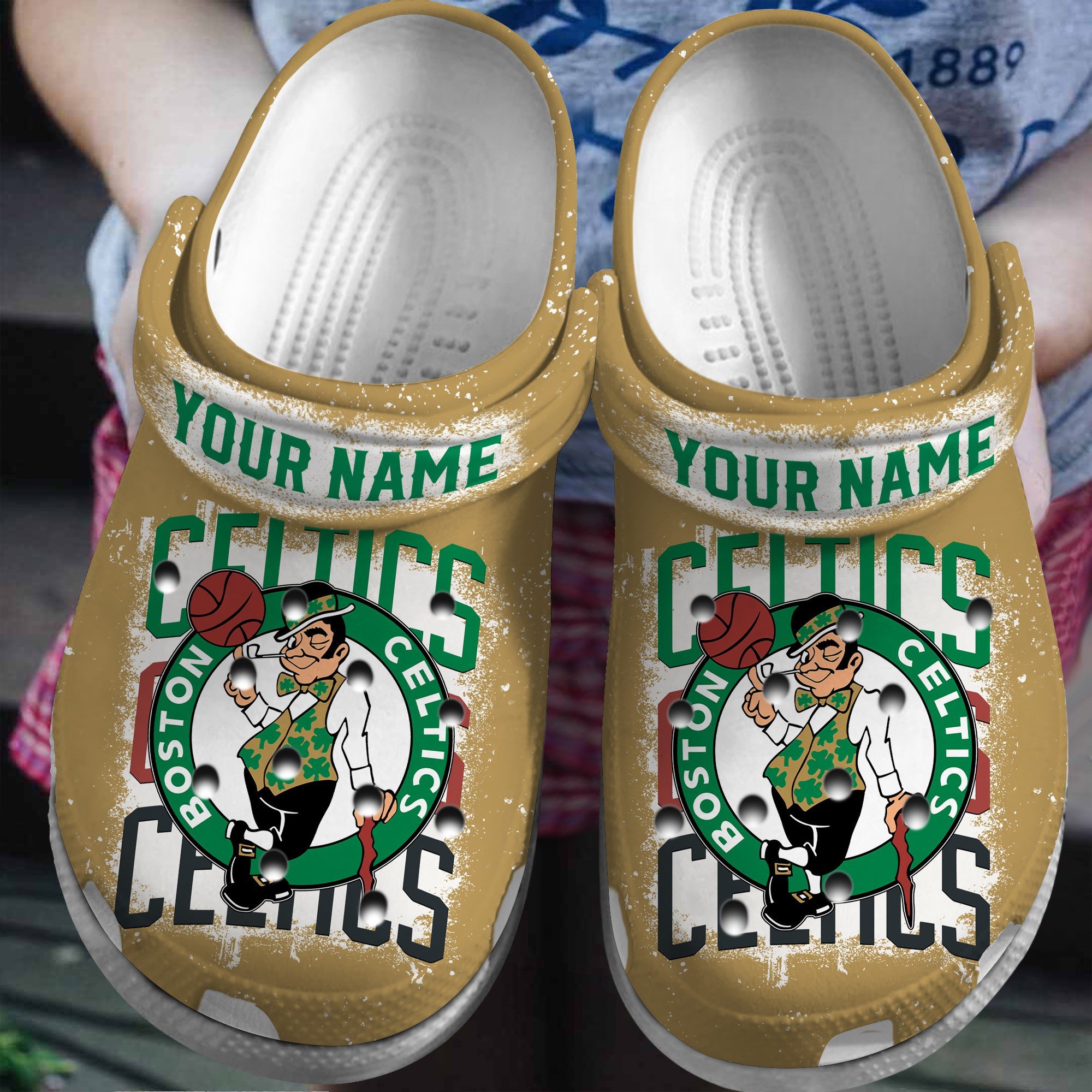 Footwearmerch Boston Celtics NBA Sport Crocs Crocband Clogs Shoes Comfortable For Men Women and Kids