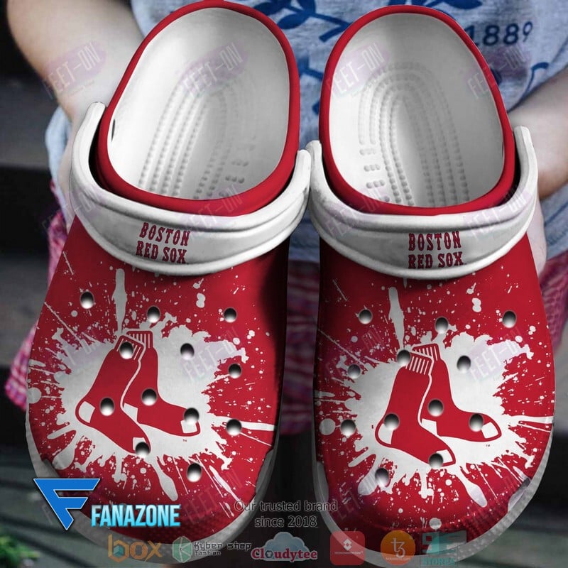 Footwearmerch Boston Red Sox MLB Sport Crocs Clogs Crocband Shoes Comfortable For Men Women and Kids