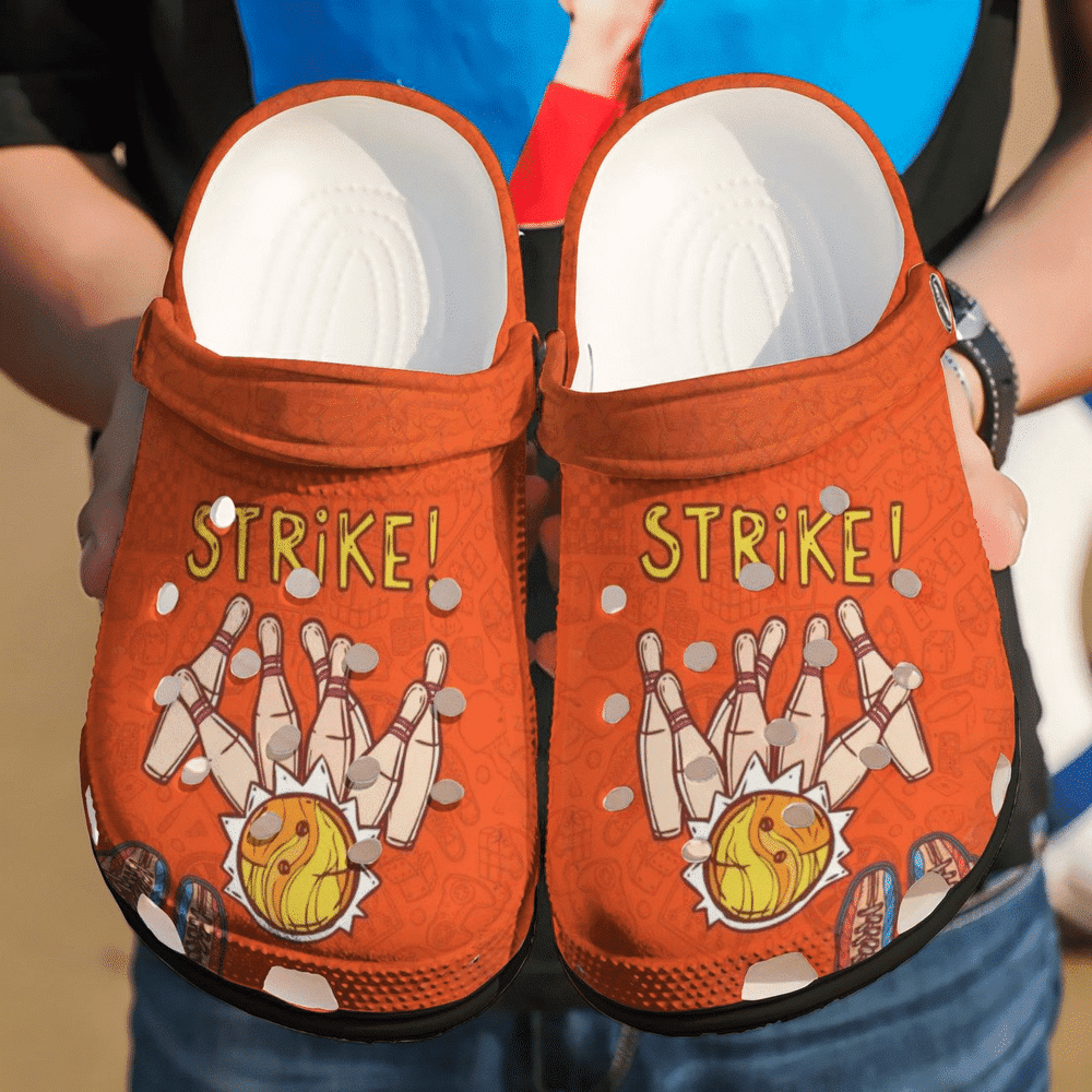 Footwearmerch Bowling Strike Clog Gift For Lovers Native American Gift For Lover Rubber clog Shoes Comfy Footwear
