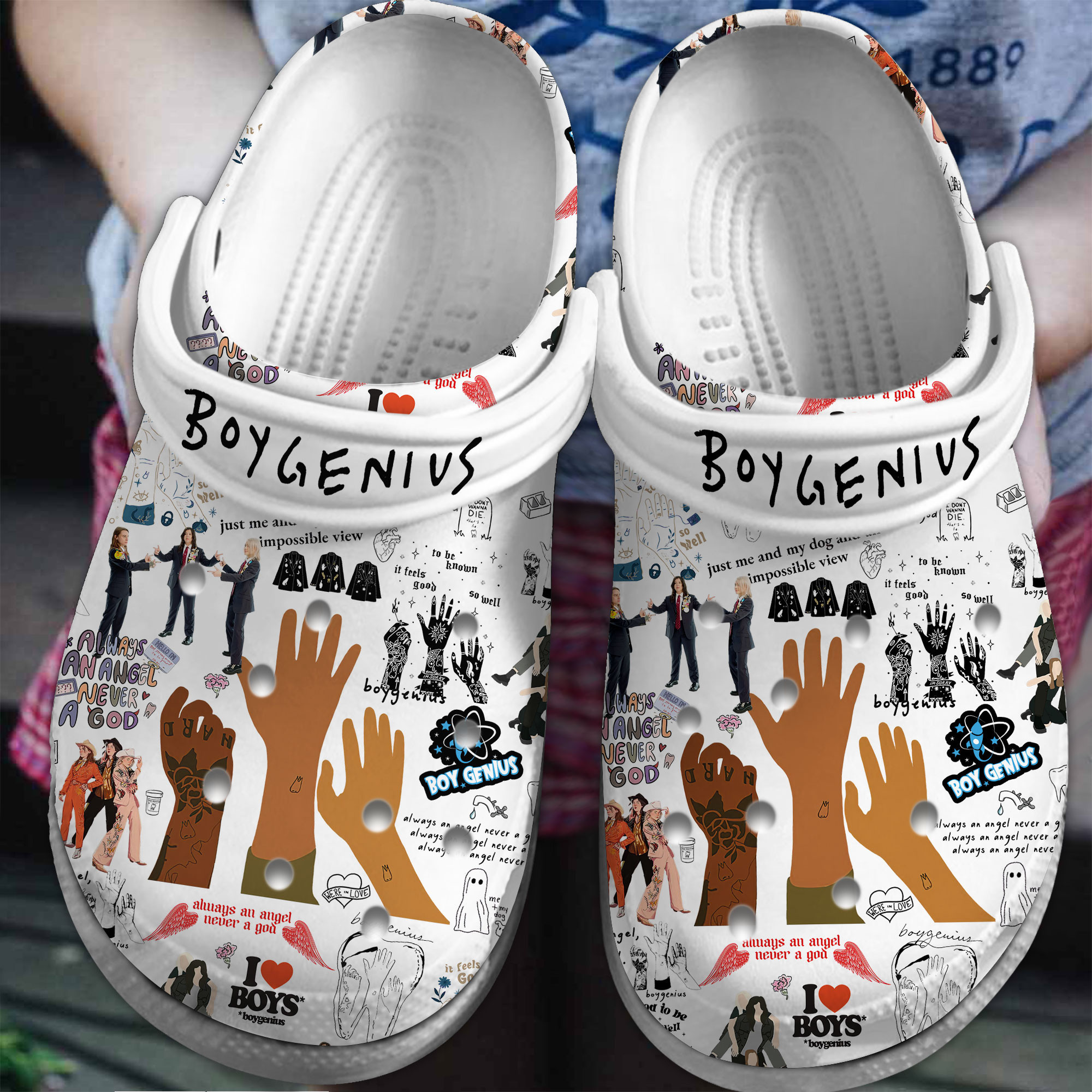 Footwearmerch Boygenius Music Crocs Crocband Clogs Shoes Comfortable For Men Women and Kids