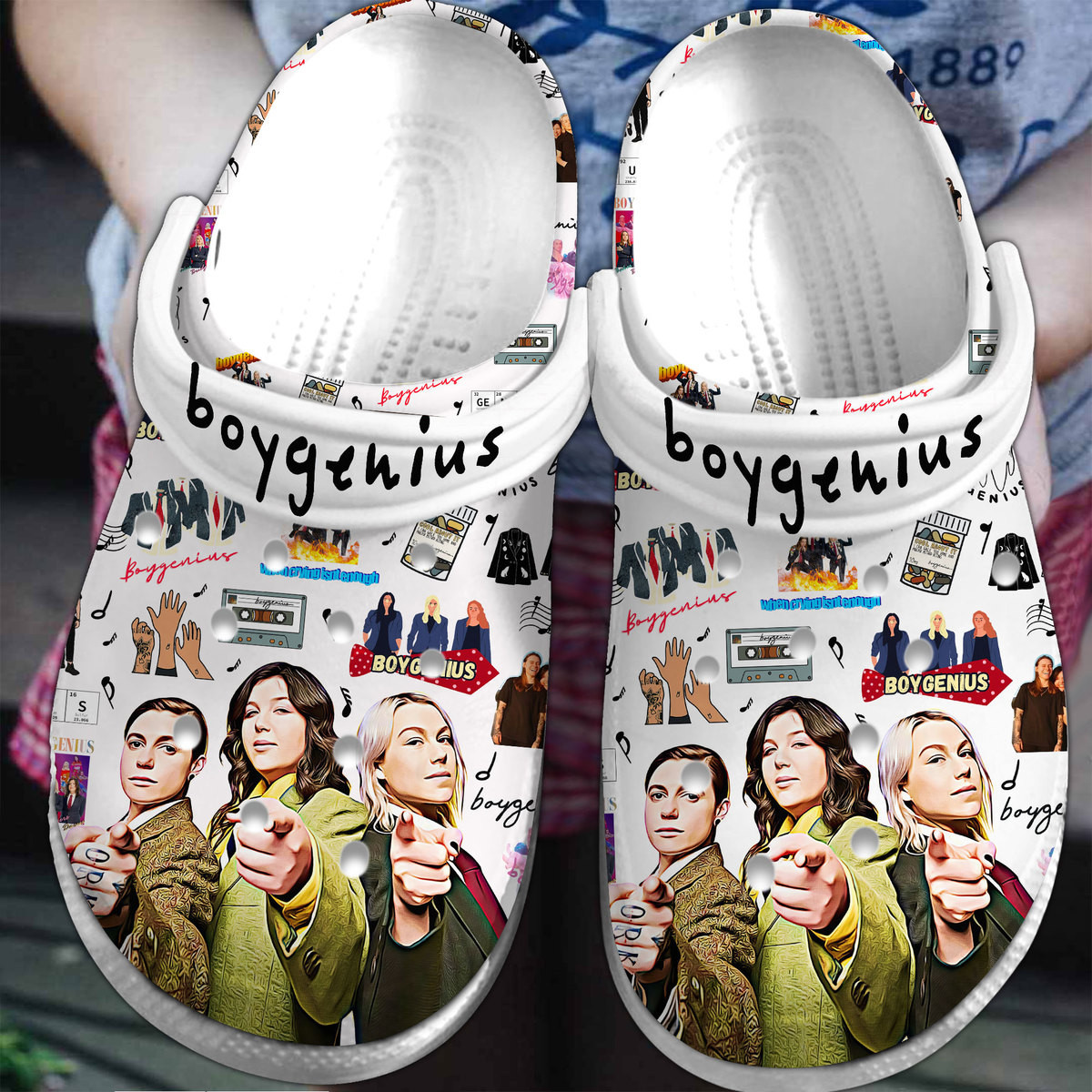 Footwearmerch Boygenius Music Crocs Crocband Clogs Shoes Comfortable For Men Women and Kids