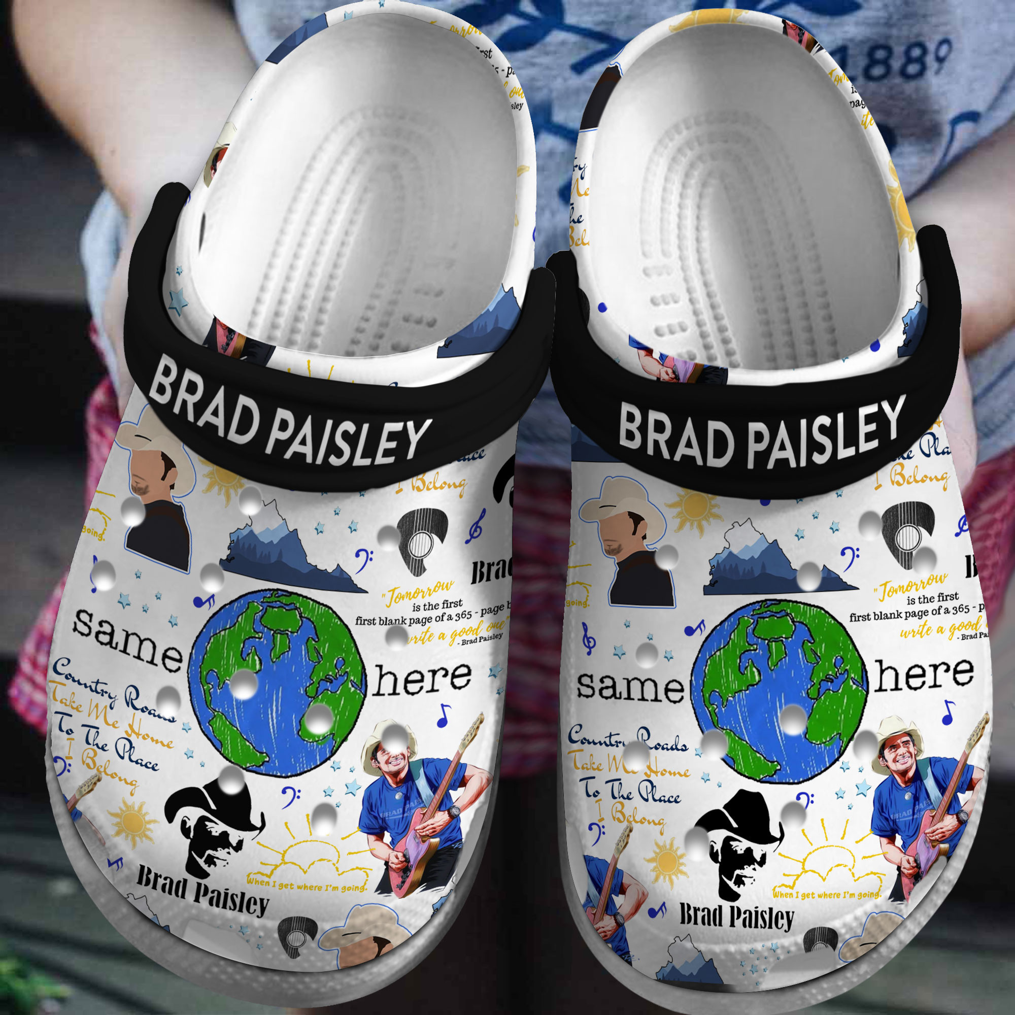 Footwearmerch Brad Paisley Music Crocs Crocband Clogs Shoes Comfortable For Men Women and Kids