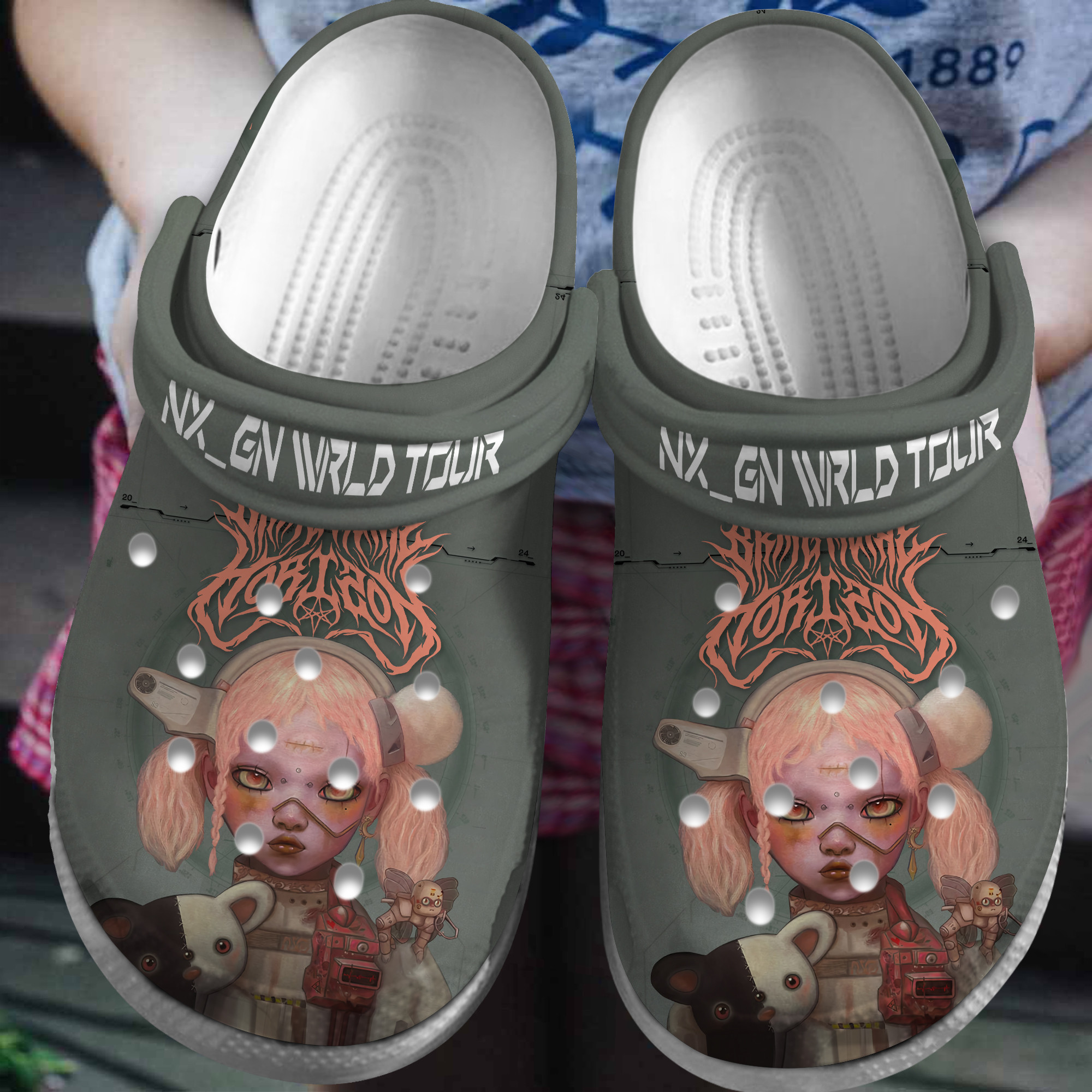 Footwearmerch Bring Me The Horizon Music Crocs Crocband Clogs Shoes Comfortable For Men Women and Kids