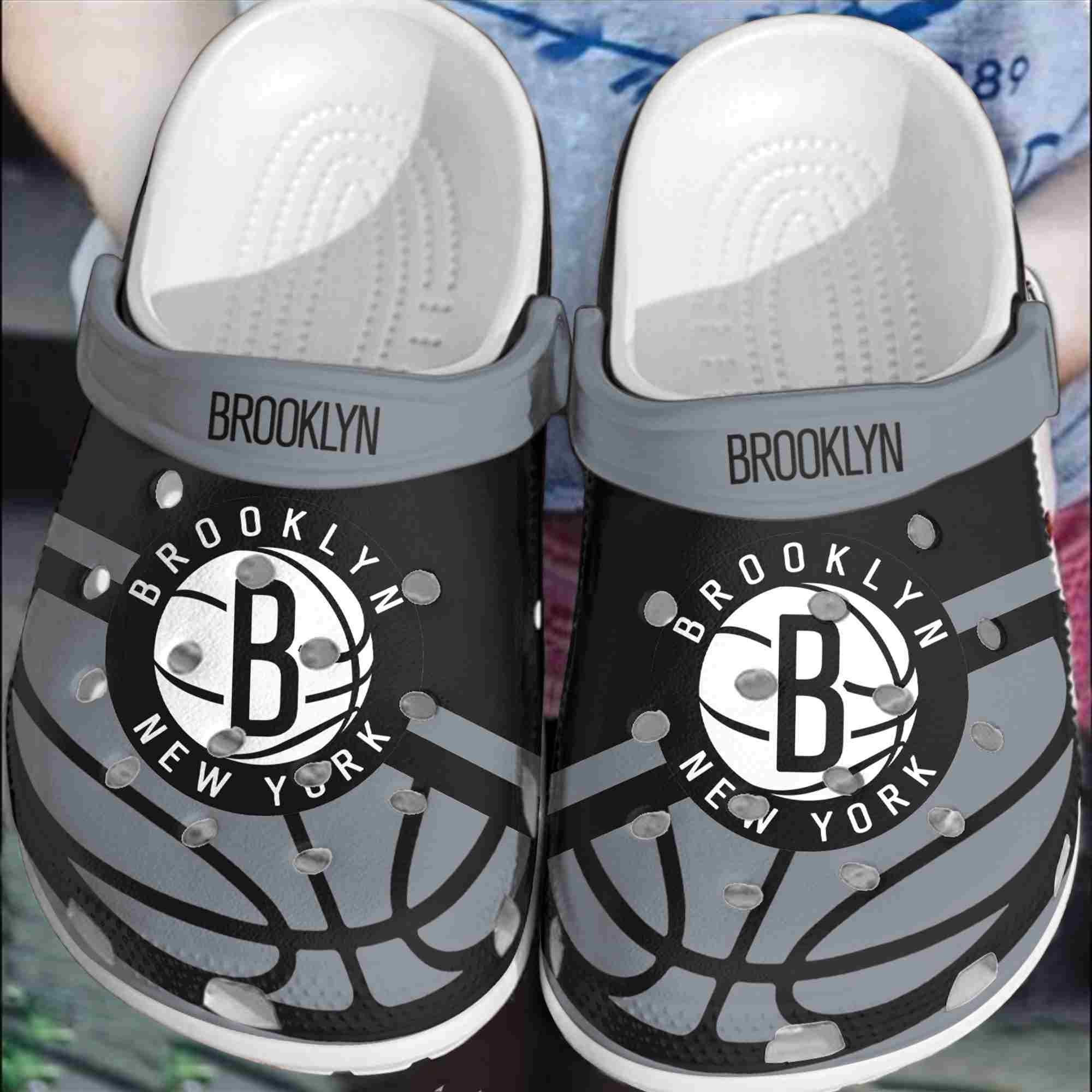 Footwearmerch Brooklyn New York Basketball Club Crocs Shoes Clogs Comfortable Crocband For Men Women