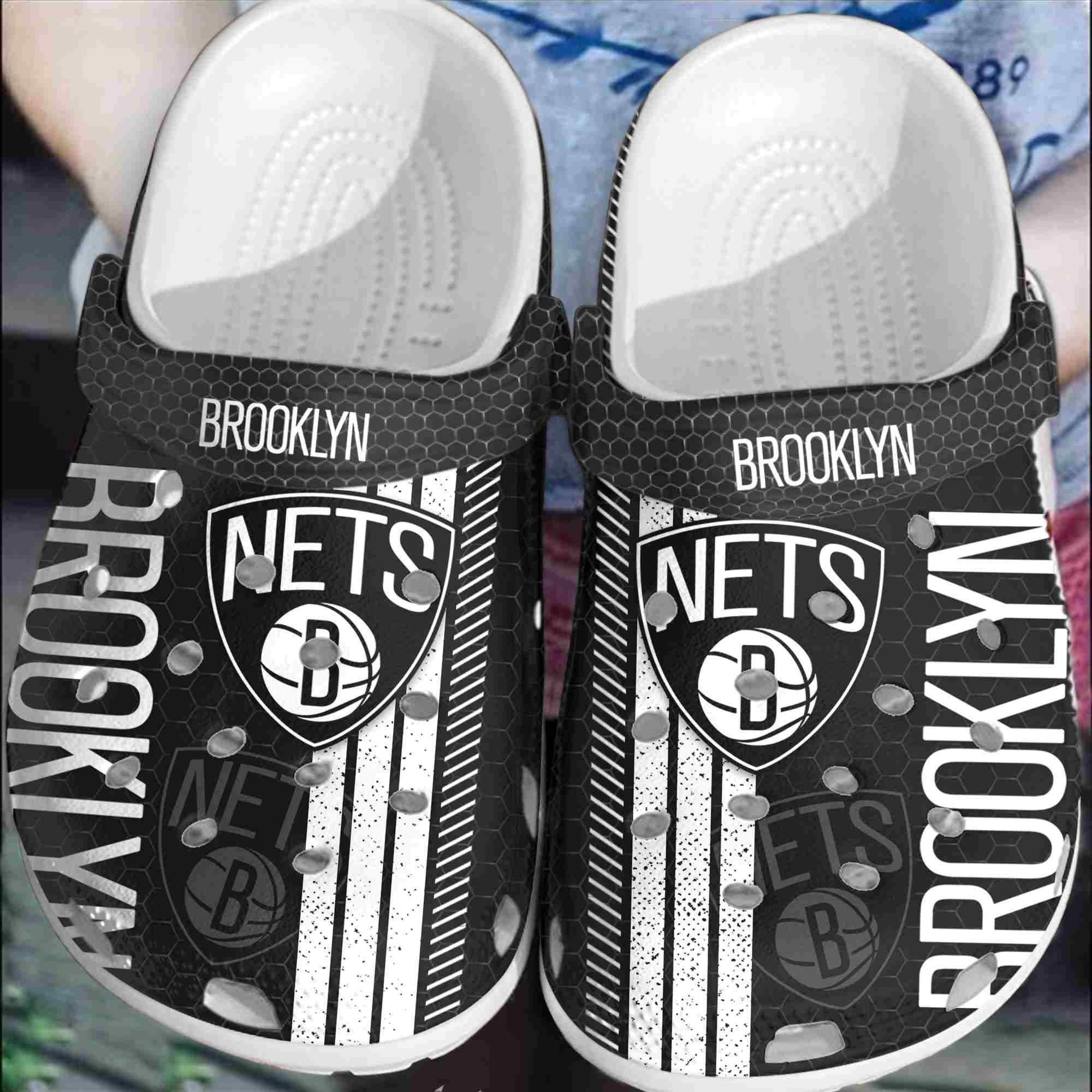 Footwearmerch Brooklyn New York Basketball Club Crocs Shoes Comfortable Clogs Crocband For Men Women