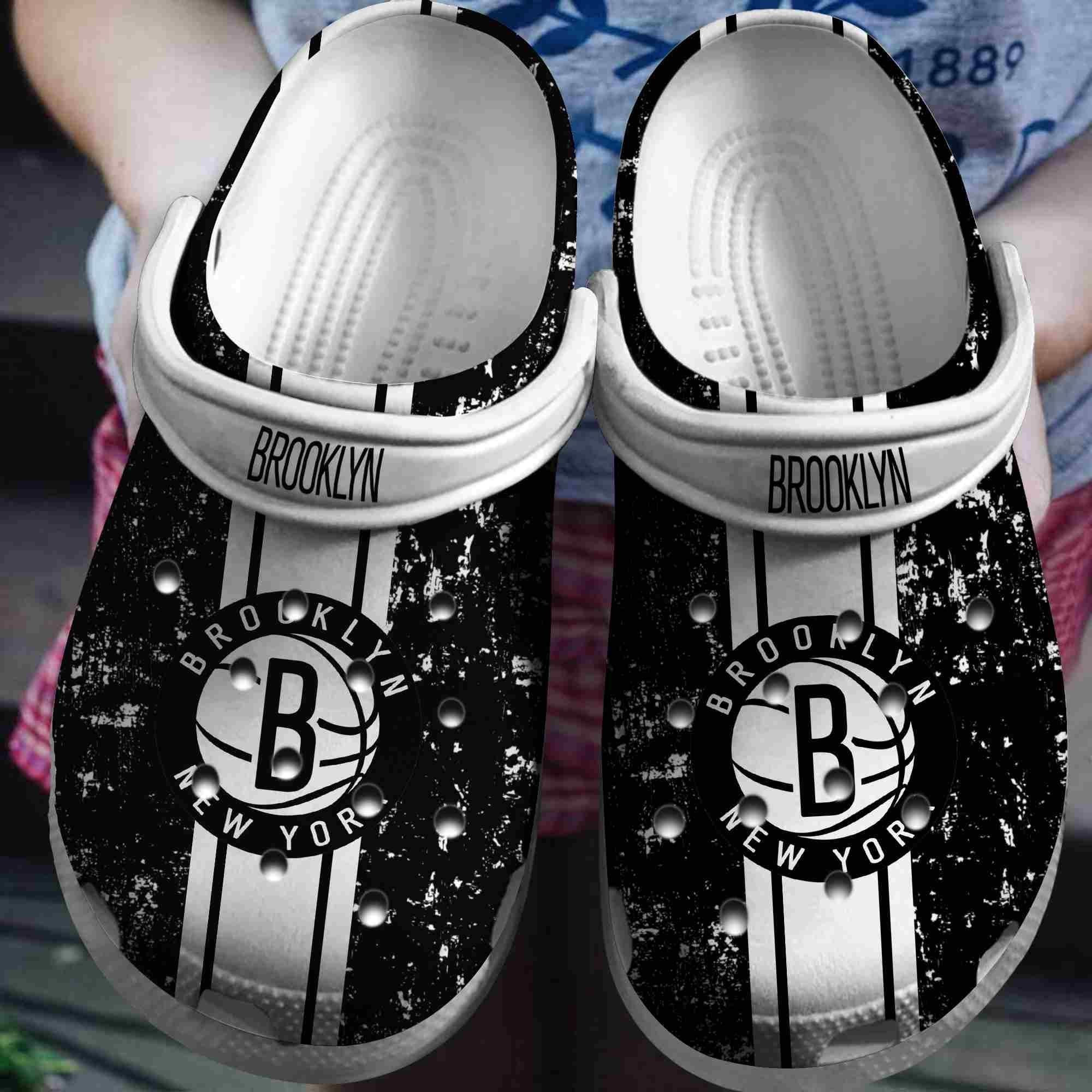Footwearmerch Brooklyn New York Basketball Club Crocs Shoes Comfortable Crocband Clogs For Men Women