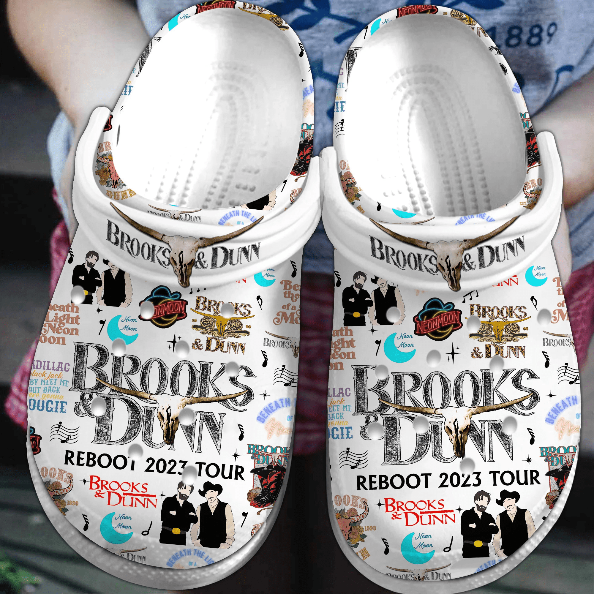 Footwearmerch Brooks And Dunn Music Crocs Crocband Clogs Shoes Comfortable For Men Women and Kids