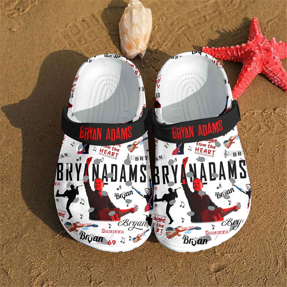 Footwearmerch Bryan Adams Music Crocs Crocband Clogs Shoes Comfortable For Men Women and Kids