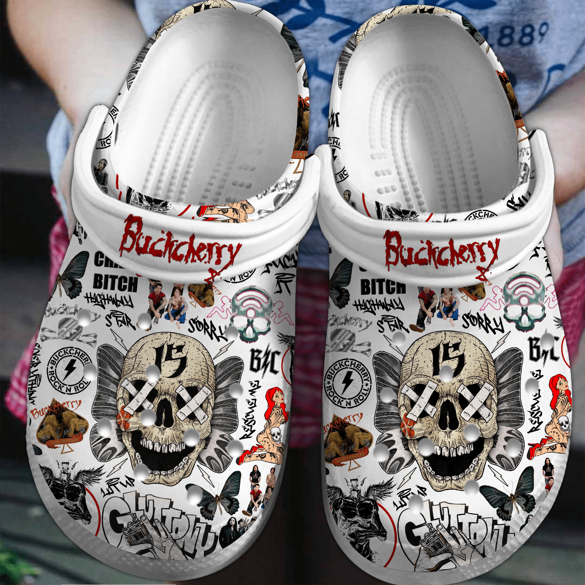 Footwearmerch Buckcherry Music Crocs Crocband Clogs Shoes Comfortable For Men Women and Kids