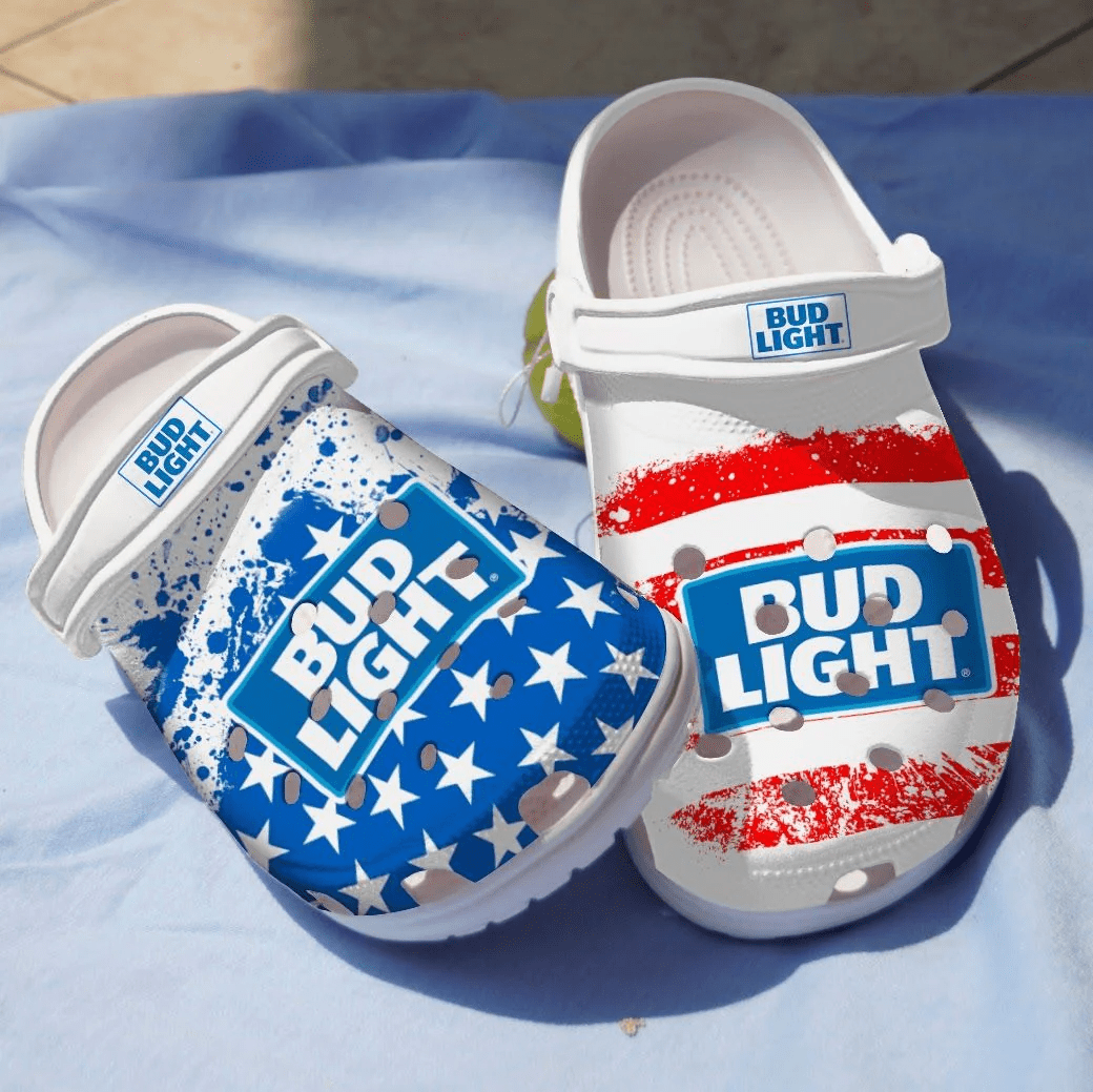 Footwearmerch Bud Light Beer Adults Crocs Clogs Shoes Comfortable Crocband For Men Women