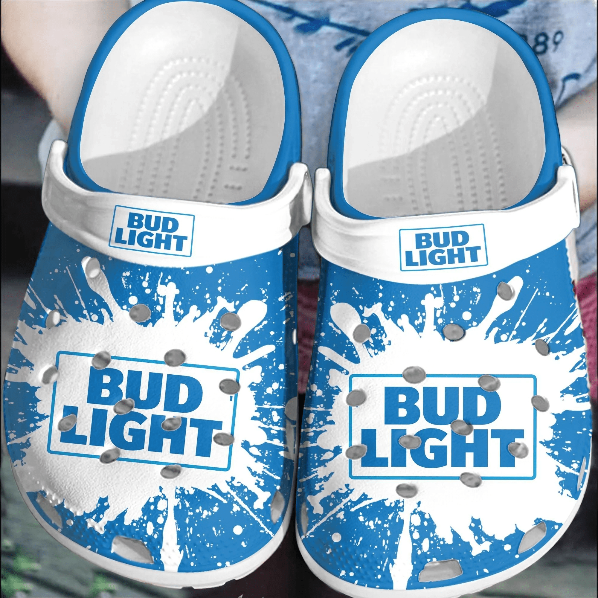 Footwearmerch Bud Light Beer Clogs Comfortable Shoes Crocband For Men Women