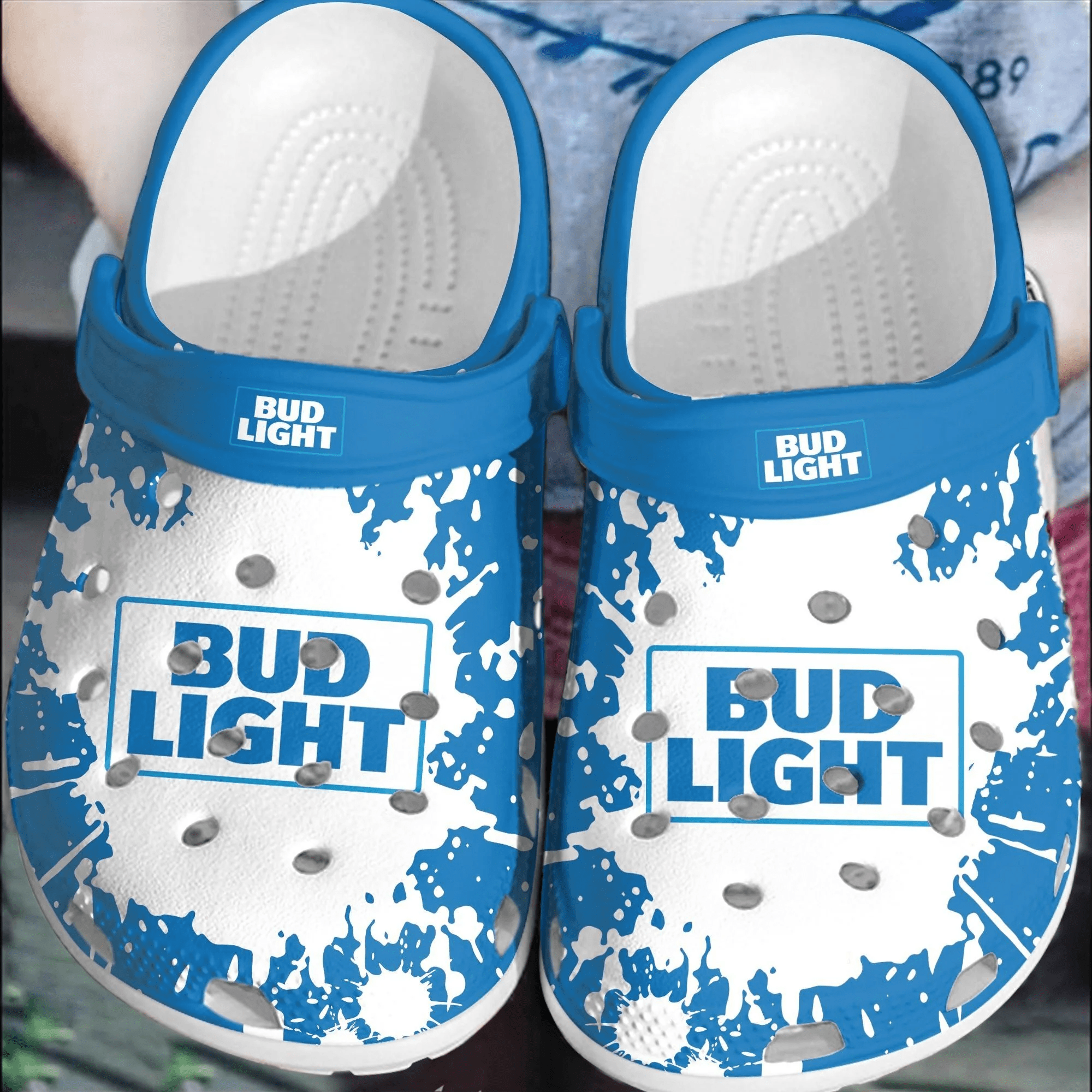 Footwearmerch Bud Light Beer Clogs Crocs Shoes Comfortable Crocband For Men Women
