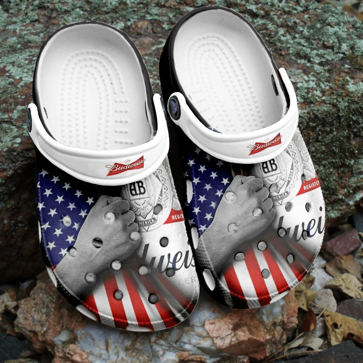 Footwearmerch Budweiser Beer Adults Crocs Shoes Crocband Clogs Comfortable For Men Women