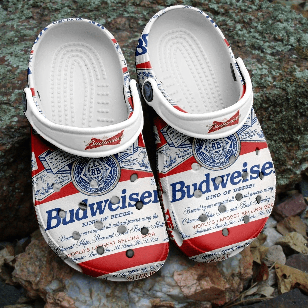 Footwearmerch Budweiser Beer Crocs Crocband Shoes Clogs Comfortable For Men Women