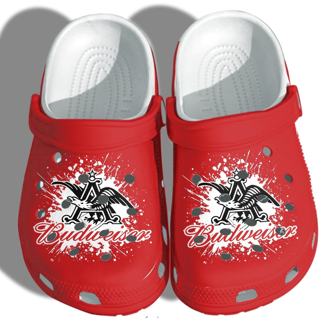 Footwearmerch Budweiser Funny Custom Shoes Clogs For Men Women - Beer Drinkin Outdoor Shoes