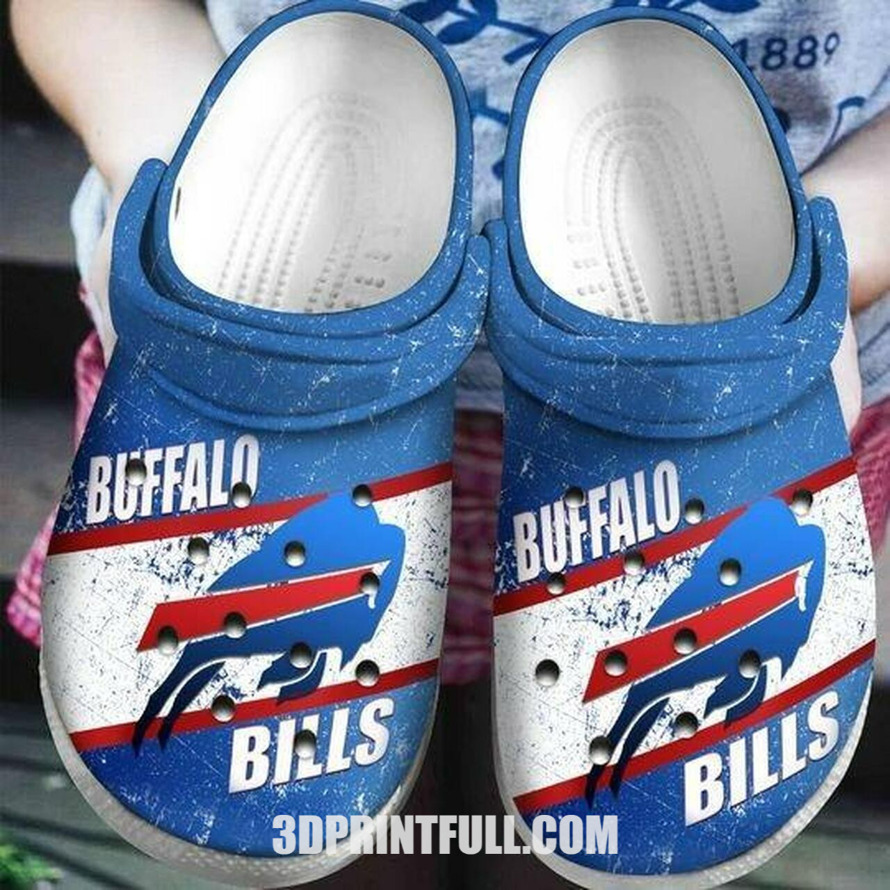 Footwearmerch Buffalo Bills Nfl Football Personalized Crocband Clog Unisex Fashion Style For Women Men