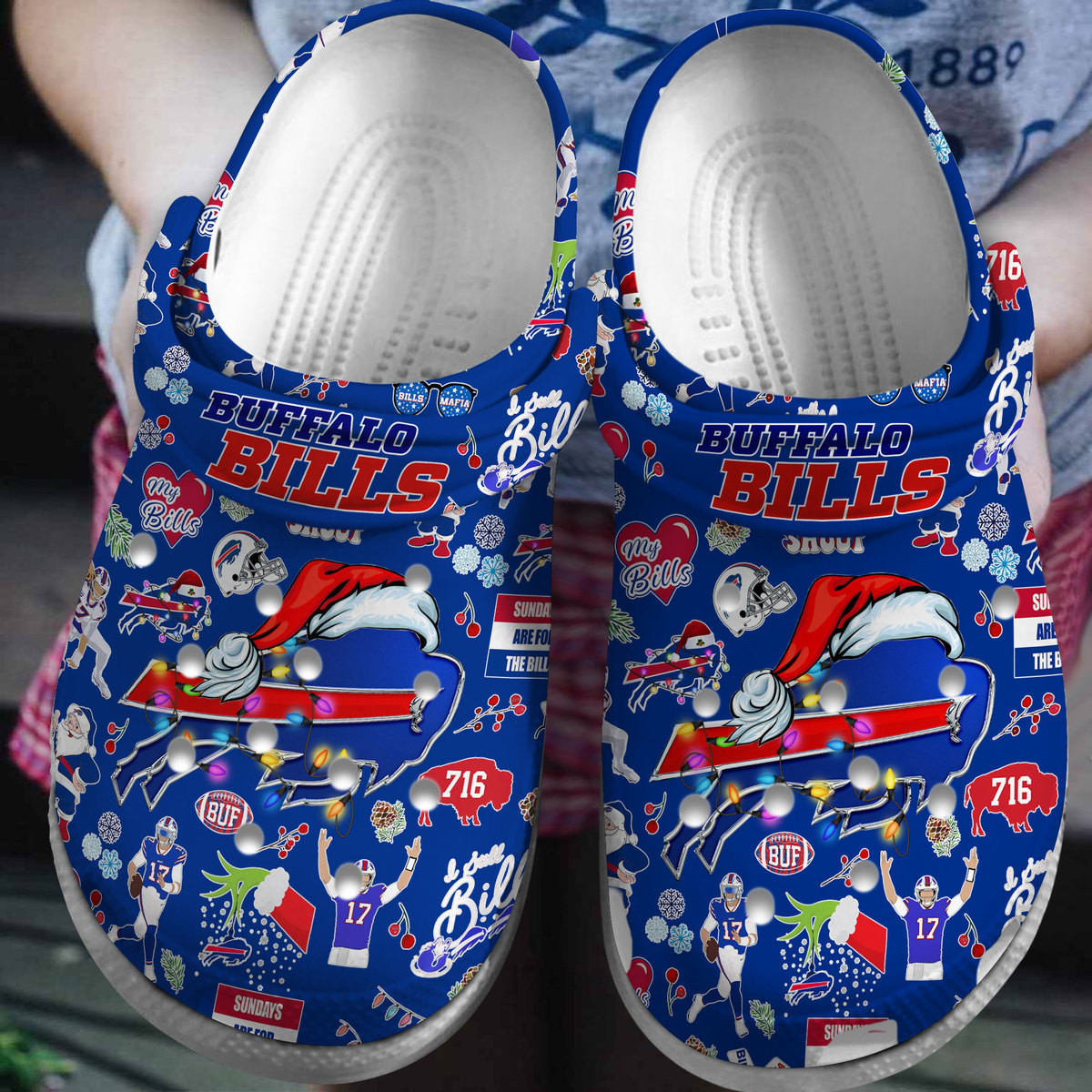 Footwearmerch Buffalo Bills NFL Sport Crocs Crocband Clogs Shoes Comfortable For Men Women and Kids