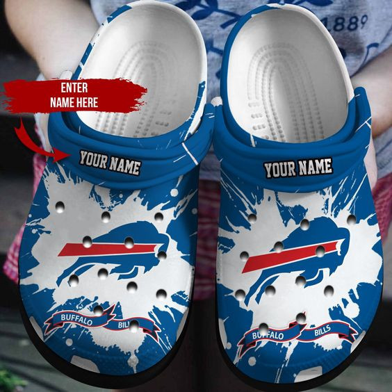 Footwearmerch Buffalo Bills NFL Sport Crocs Crocband Clogs Shoes Comfortable For Men Women and Kids