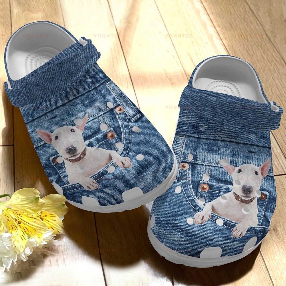 Footwearmerch Bull Terrier In Pocket Gift For Lover Rubber clog Shoes Comfy Footwear