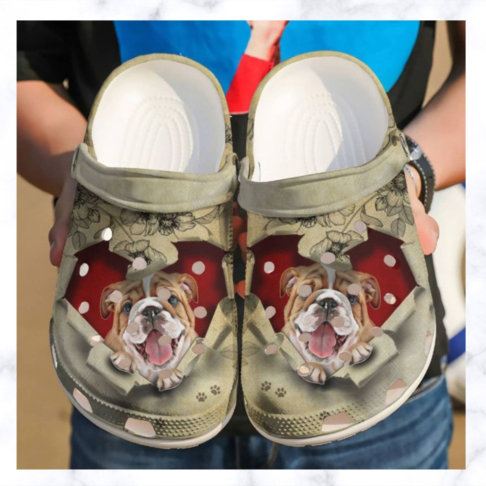 Footwearmerch Bulldog They Steal My Heart For Mens And Womens Rubber clog Shoes Comfy Footwear