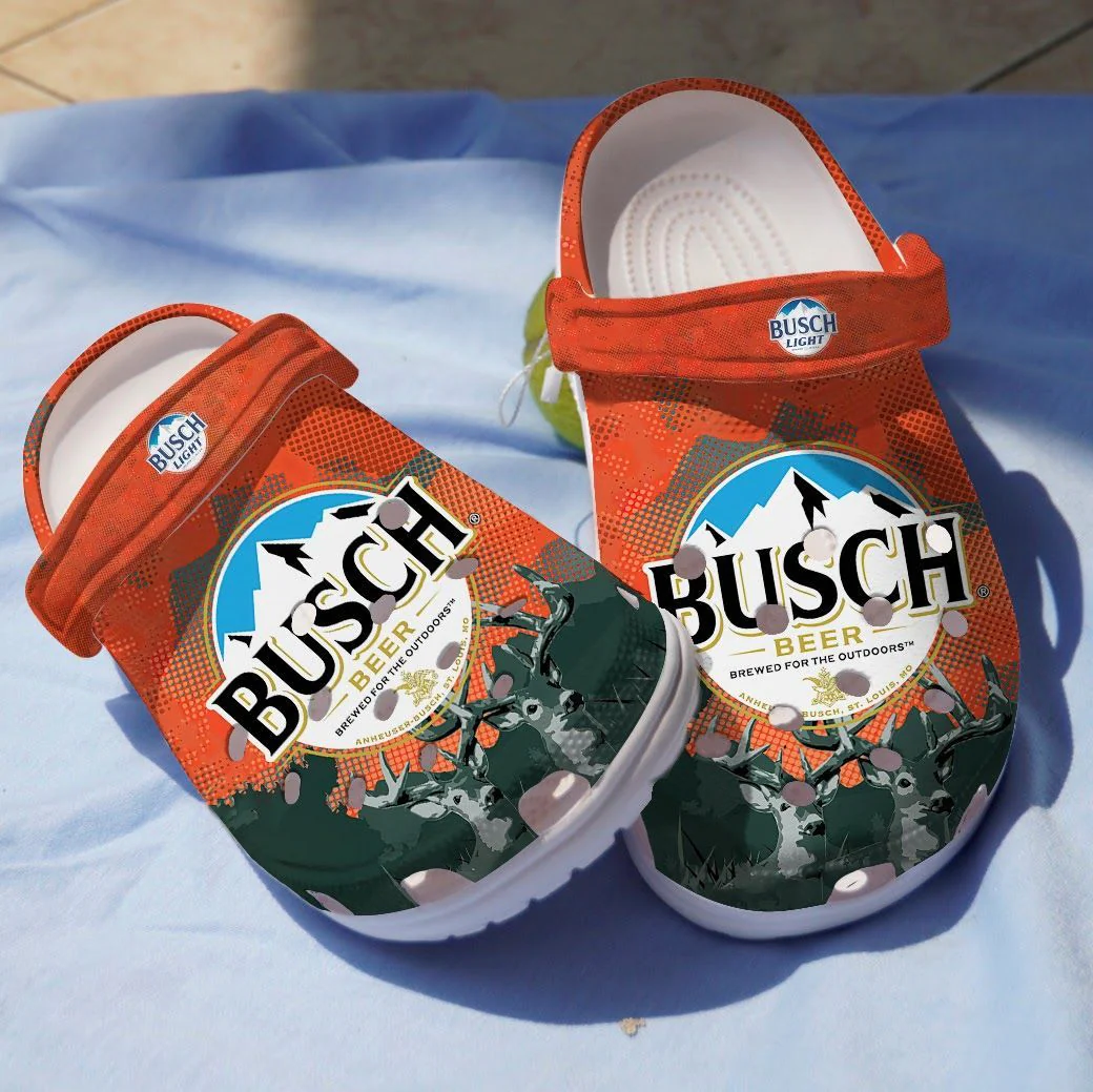 Footwearmerch Busch Light Beer Adults Crocs Comfortable Clogs Crocband Shoes For Men Women