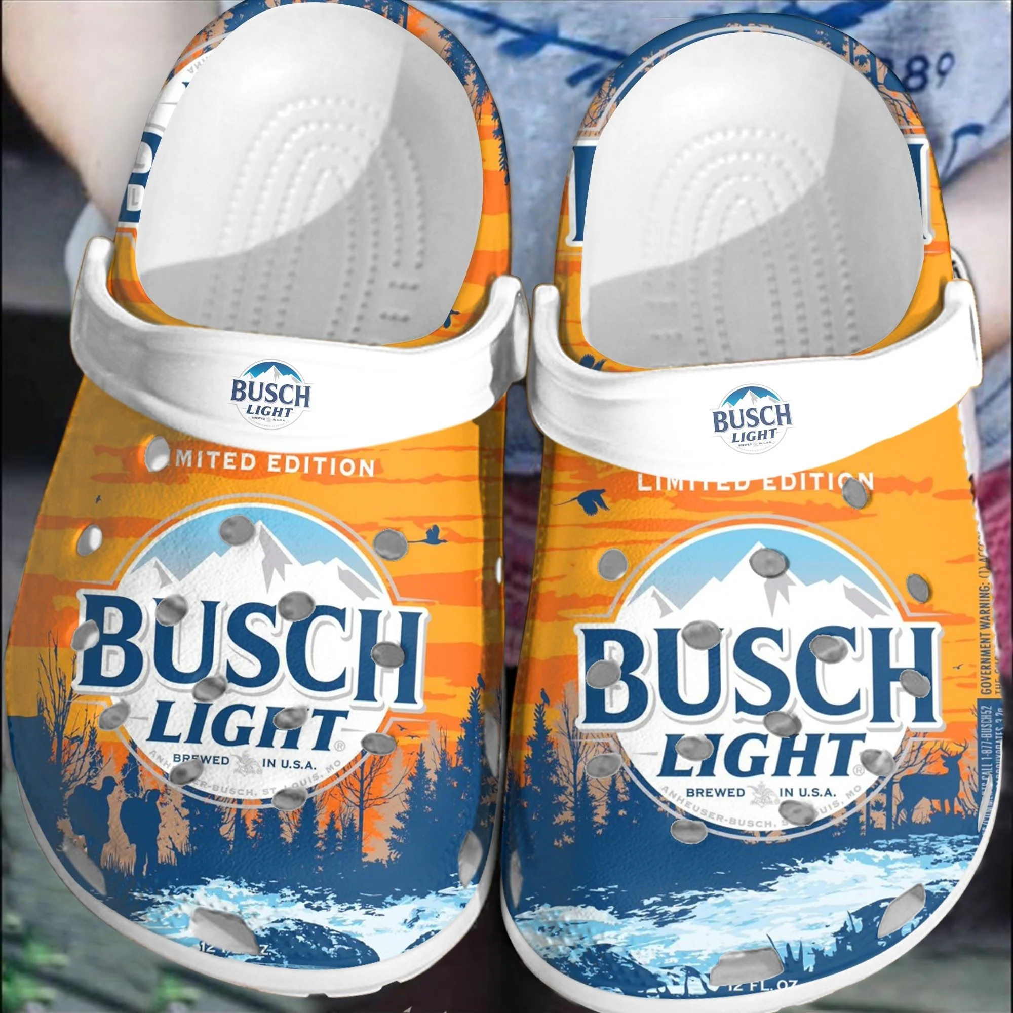 Footwearmerch Busch Light Beer Crocband Clogs Crocs Comfortable Shoes For Men Women