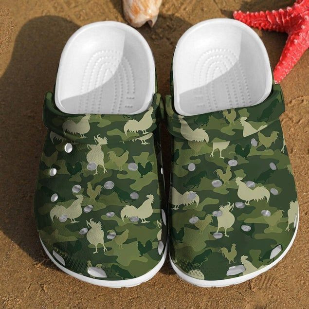 Footwearmerch Camo Camo Chicken Rubber clog Shoes Comfy Footwear