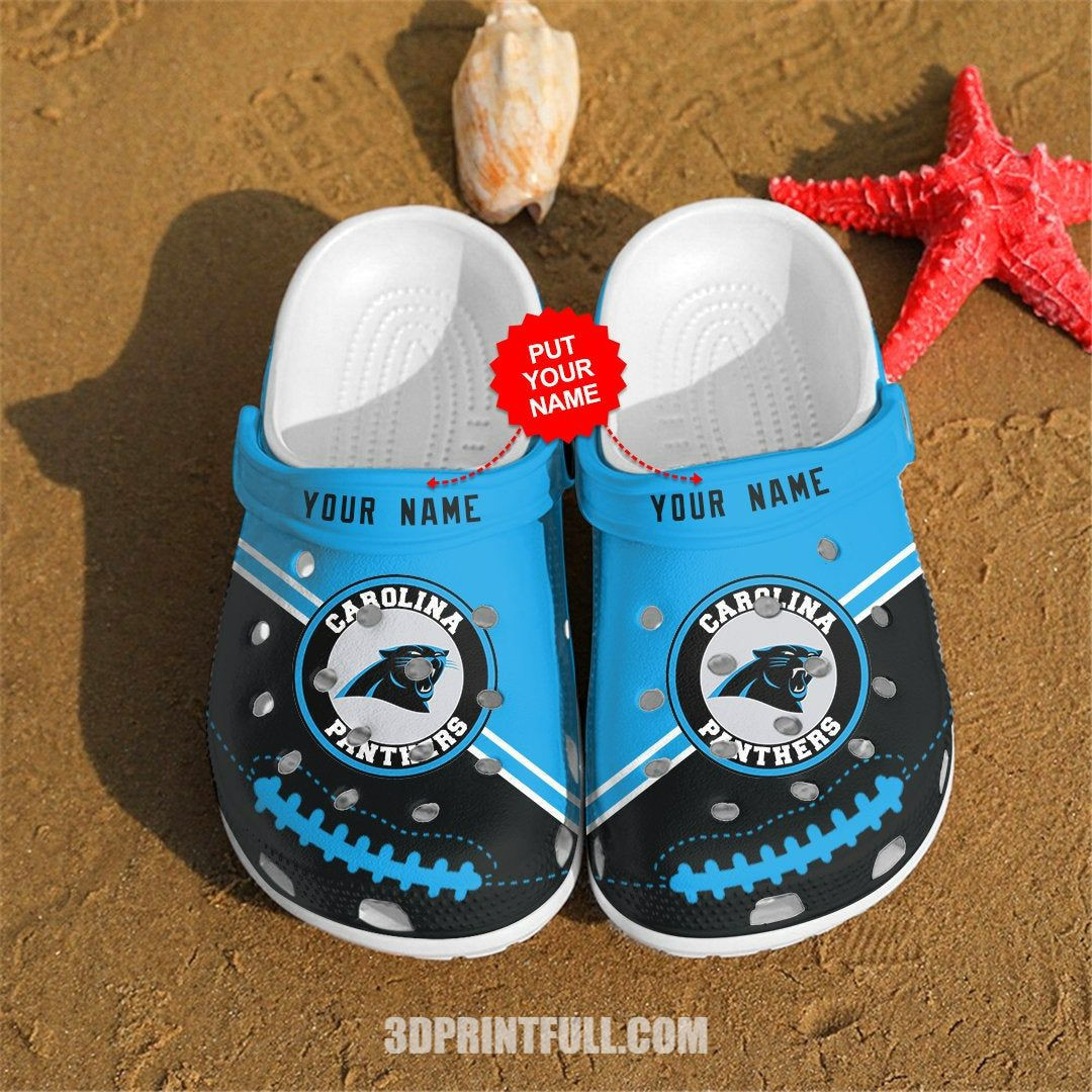 Footwearmerch Carolina Panthers Personalized Custom For Nfl Fans Clog Shoes