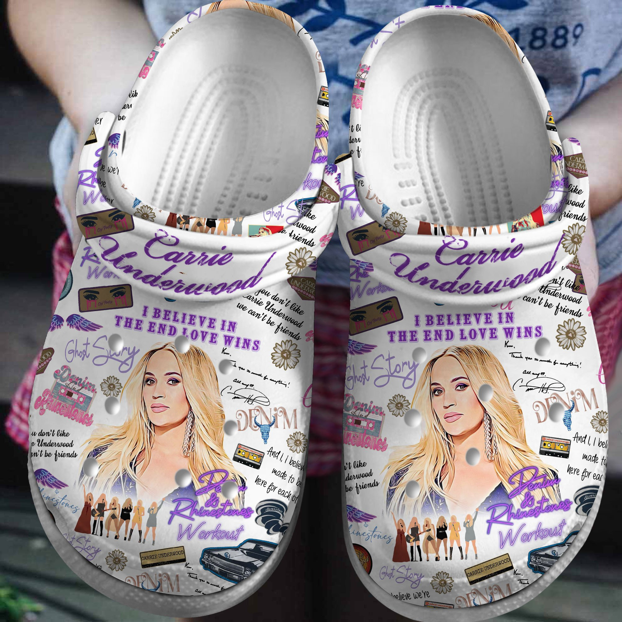 Footwearmerch Carrie Underwood Music Crocs Crocband Clogs Shoes Comfortable For Men Women and Kids