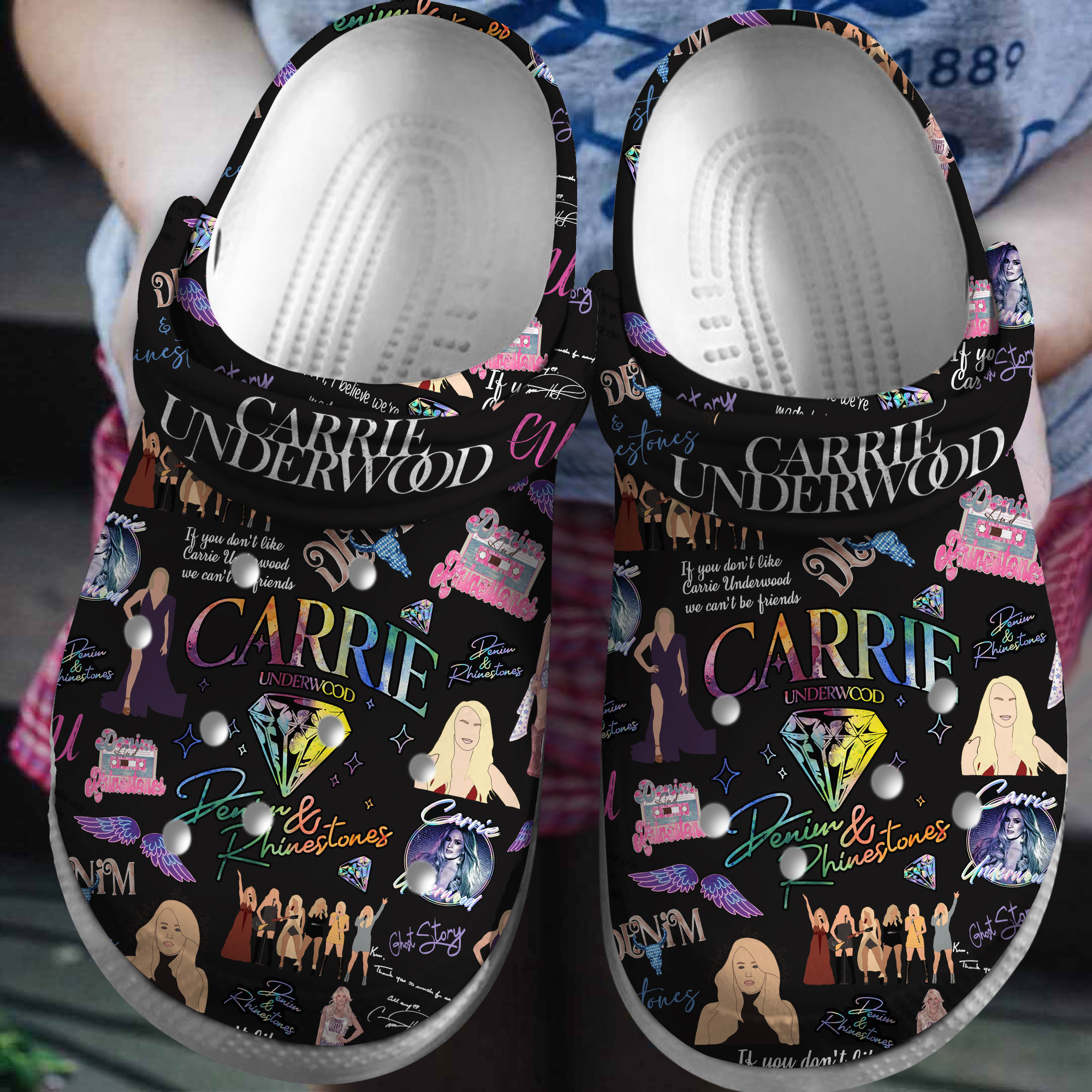 Footwearmerch Carrie Underwood Music Crocs Crocband Clogs Shoes Comfortable For Men Women and Kids