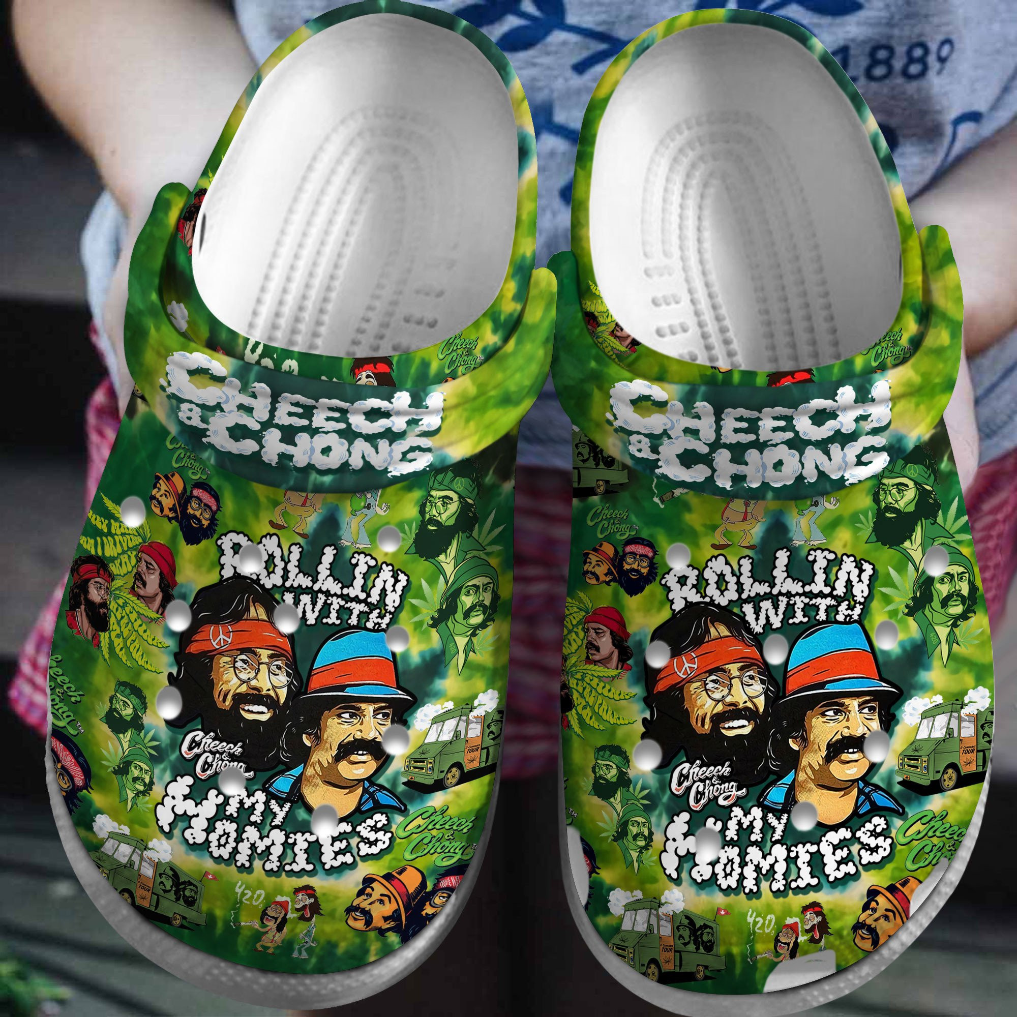 Footwearmerch Cheech And Chong Celebrity Crocs Crocband Clogs Shoes Comfortable For Men Women and Kids