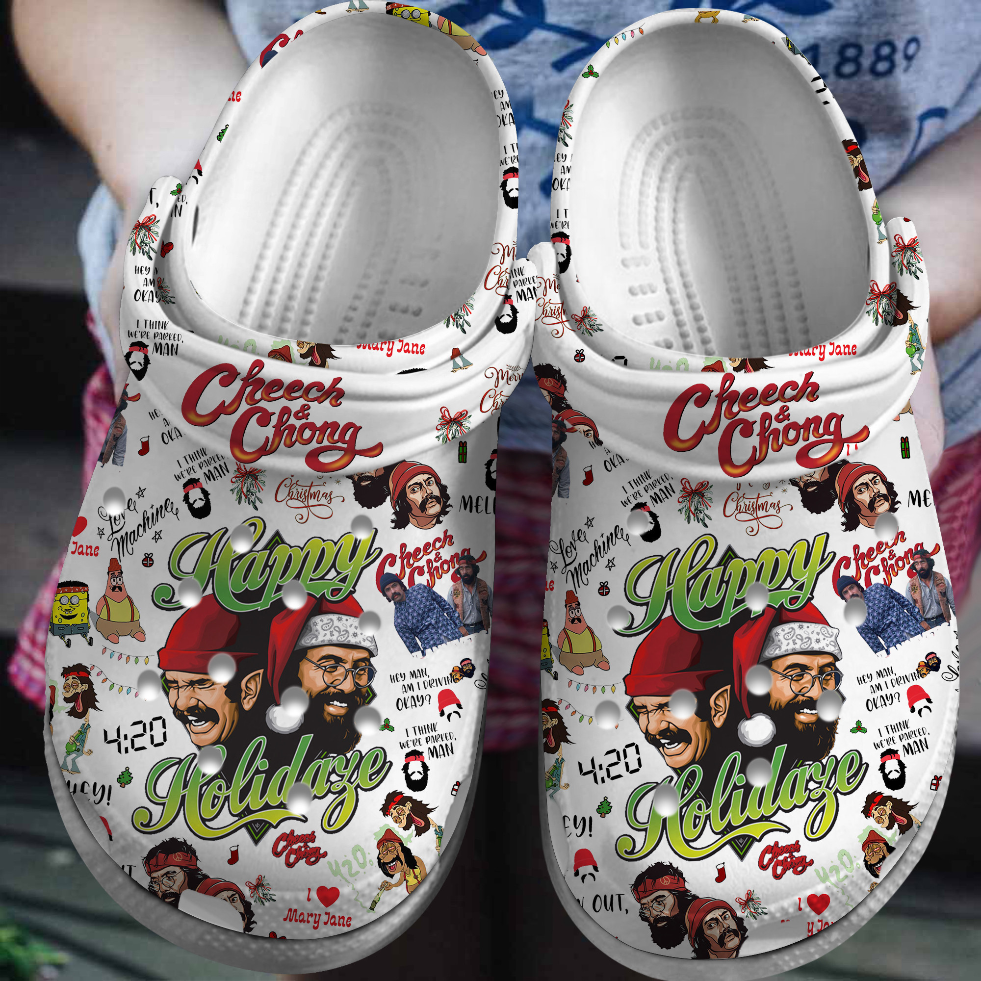 Footwearmerch Cheech And Chong Celebrity Crocs Crocband Clogs Shoes Comfortable For Men Women and Kids