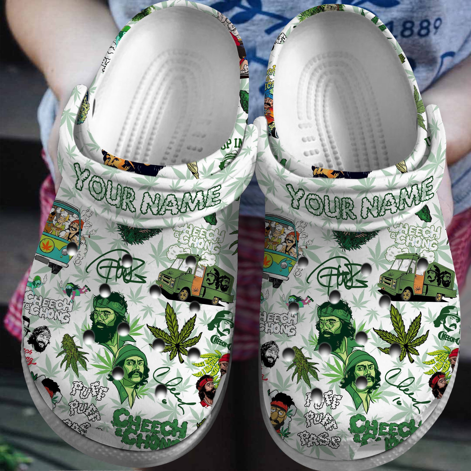 Footwearmerch Cheech and Chong Comedy Music Crocs Crocband Clogs Shoes Comfortable For Men Women and Kids