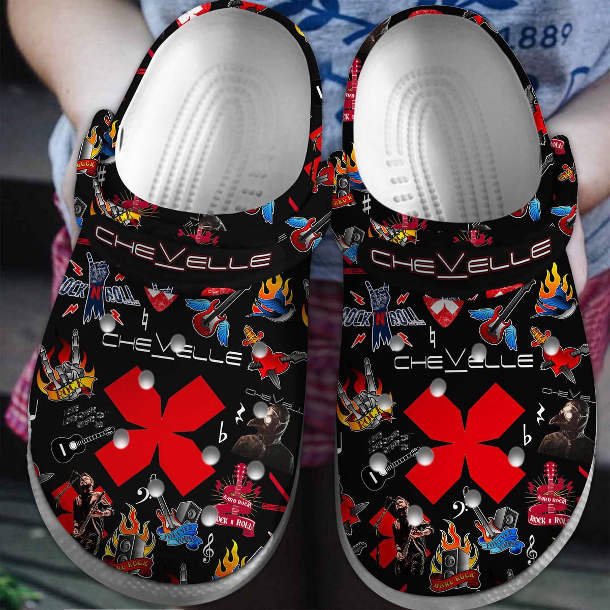 Footwearmerch Chevelle Music Crocs Crocband Clogs Shoes Comfortable For Men Women and Kids