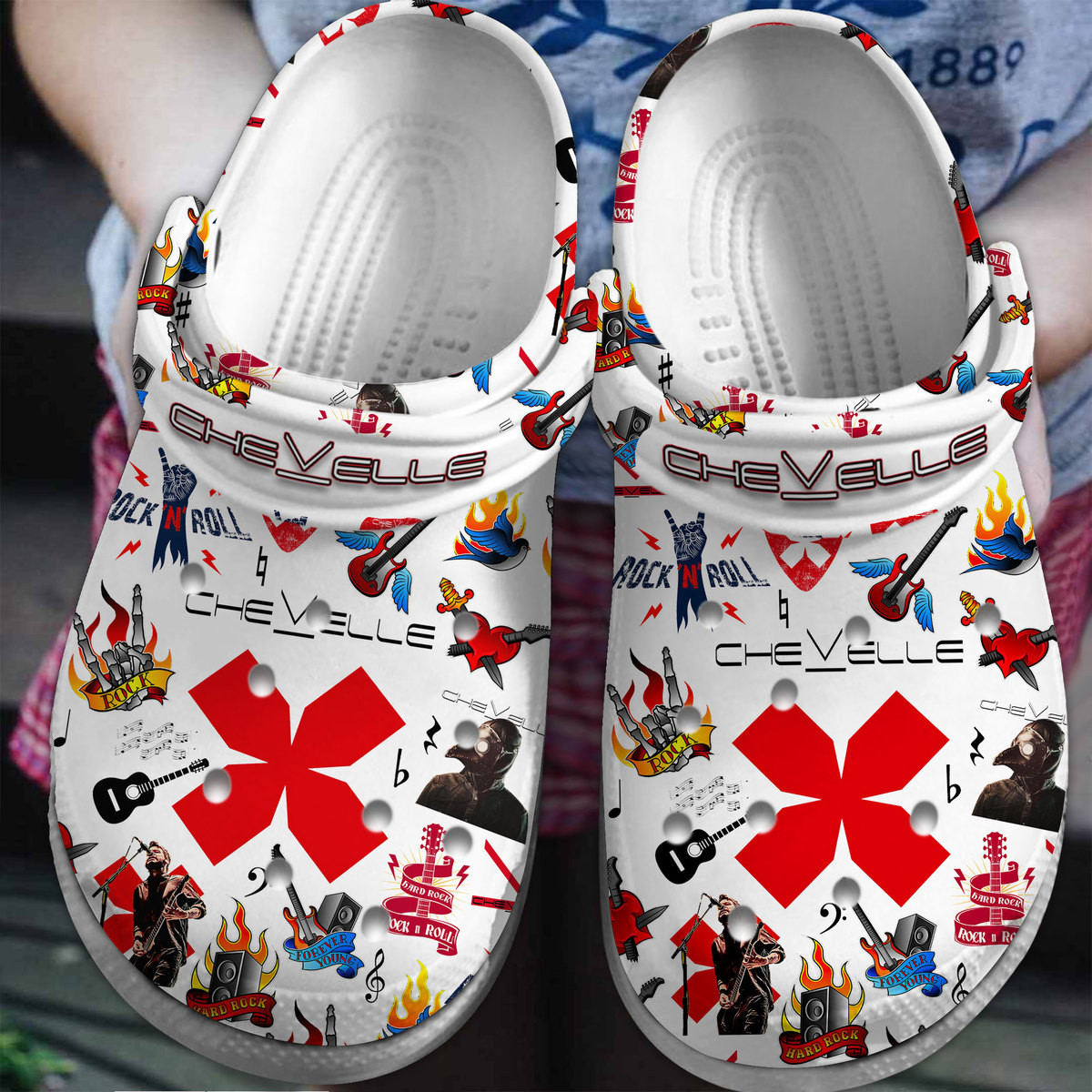 Footwearmerch Chevelle Music Crocs Crocband Clogs Shoes Comfortable For Men Women and Kids