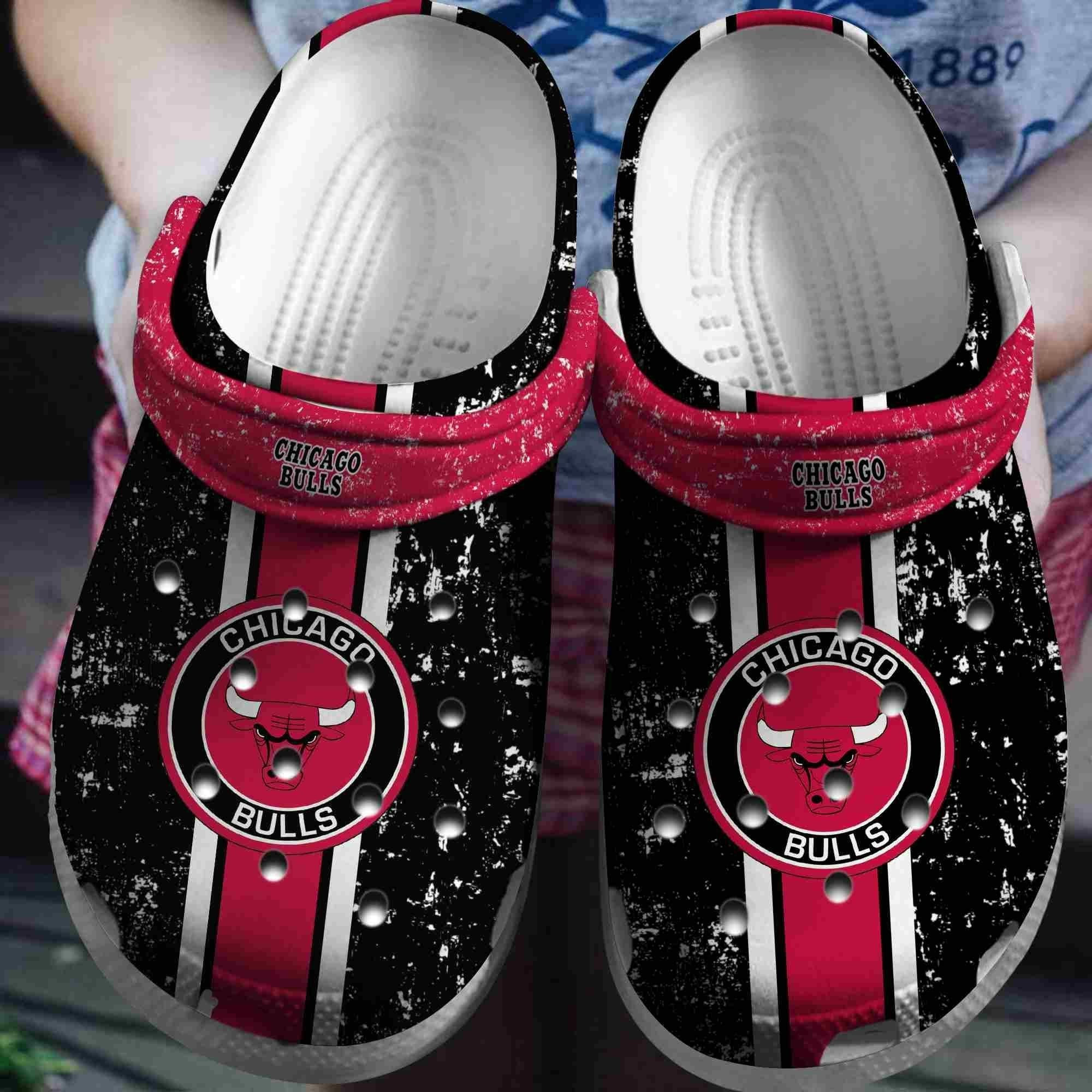 Footwearmerch Chicago Bulls Basketball Club Crocband Crocs Clogs Shoes Comfortable For Men Women