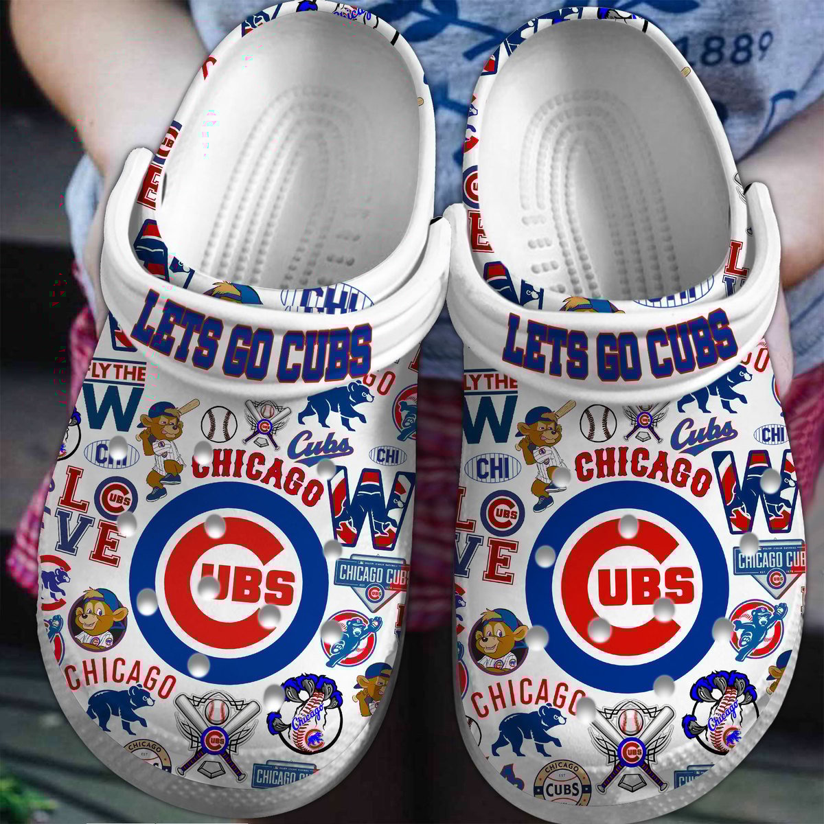 Footwearmerch Chicago Cubs MLB Sport Crocs Crocband Clogs Shoes Comfortable For Men Women and Kids