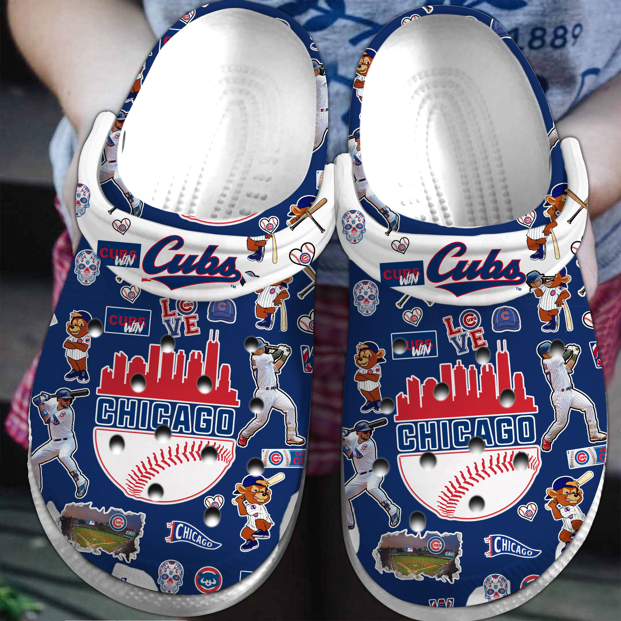 Footwearmerch Chicago Cubs MLB Sport Crocs Crocband Clogs Shoes Comfortable For Men Women and Kids