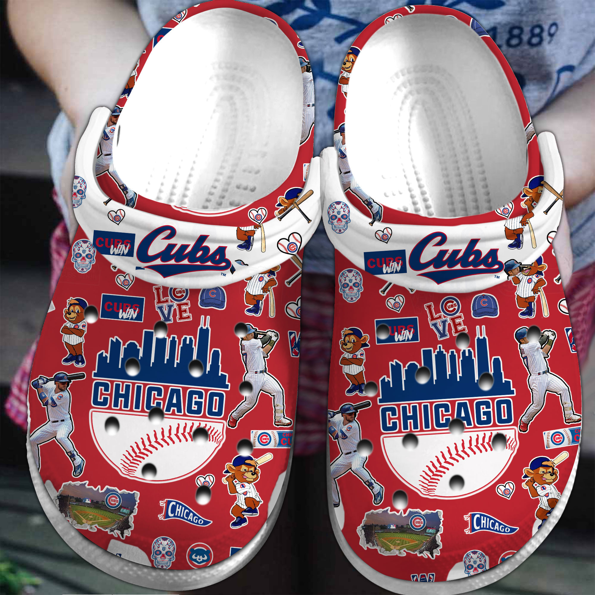 Footwearmerch Chicago Cubs MLB Sport Crocs Crocband Clogs Shoes Comfortable For Men Women and Kids