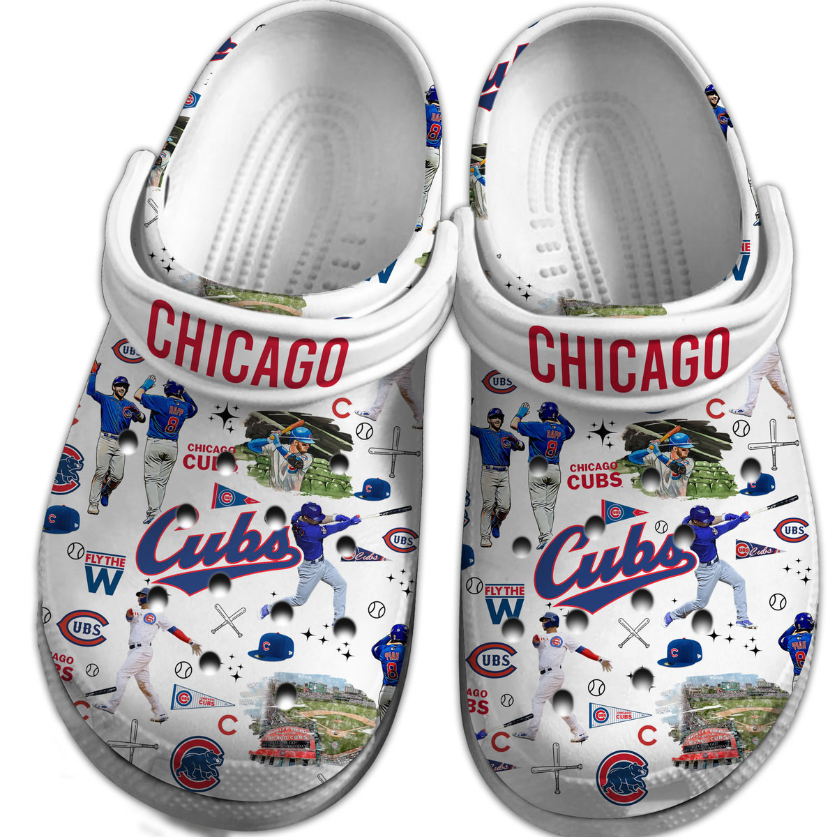 Footwearmerch Chicago Cubs MLB Sport Crocs Crocband Clogs Shoes Comfortable For Men Women and Kids