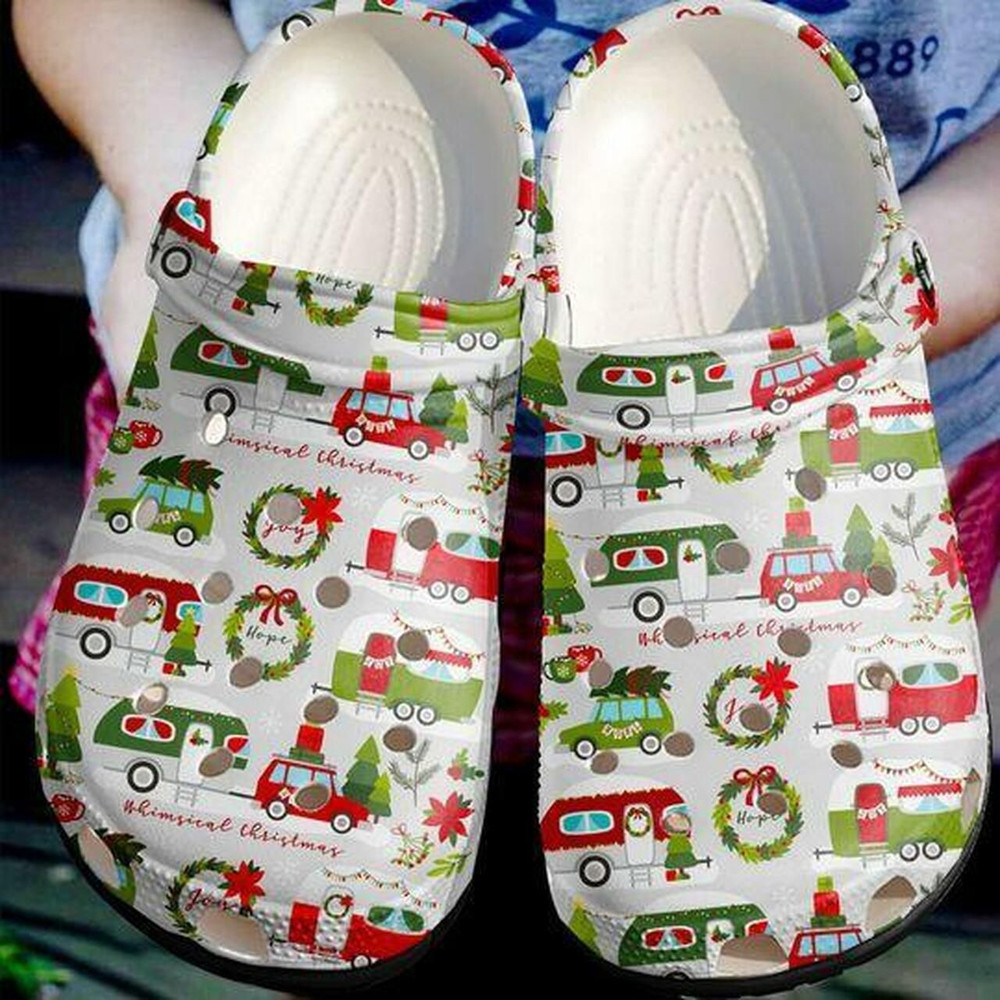 Footwearmerch Christmas Camping Personalized 5 Gift For Lover Rubber clog Shoes Comfy Footwear