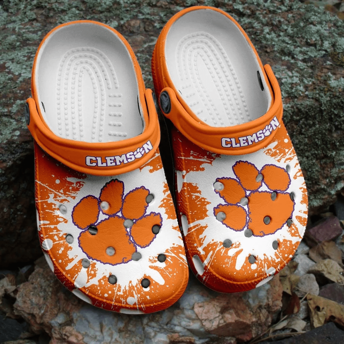 Footwearmerch Clemson NCAA Crocs Crocband Shoes Clogs Comfortable For Men Women