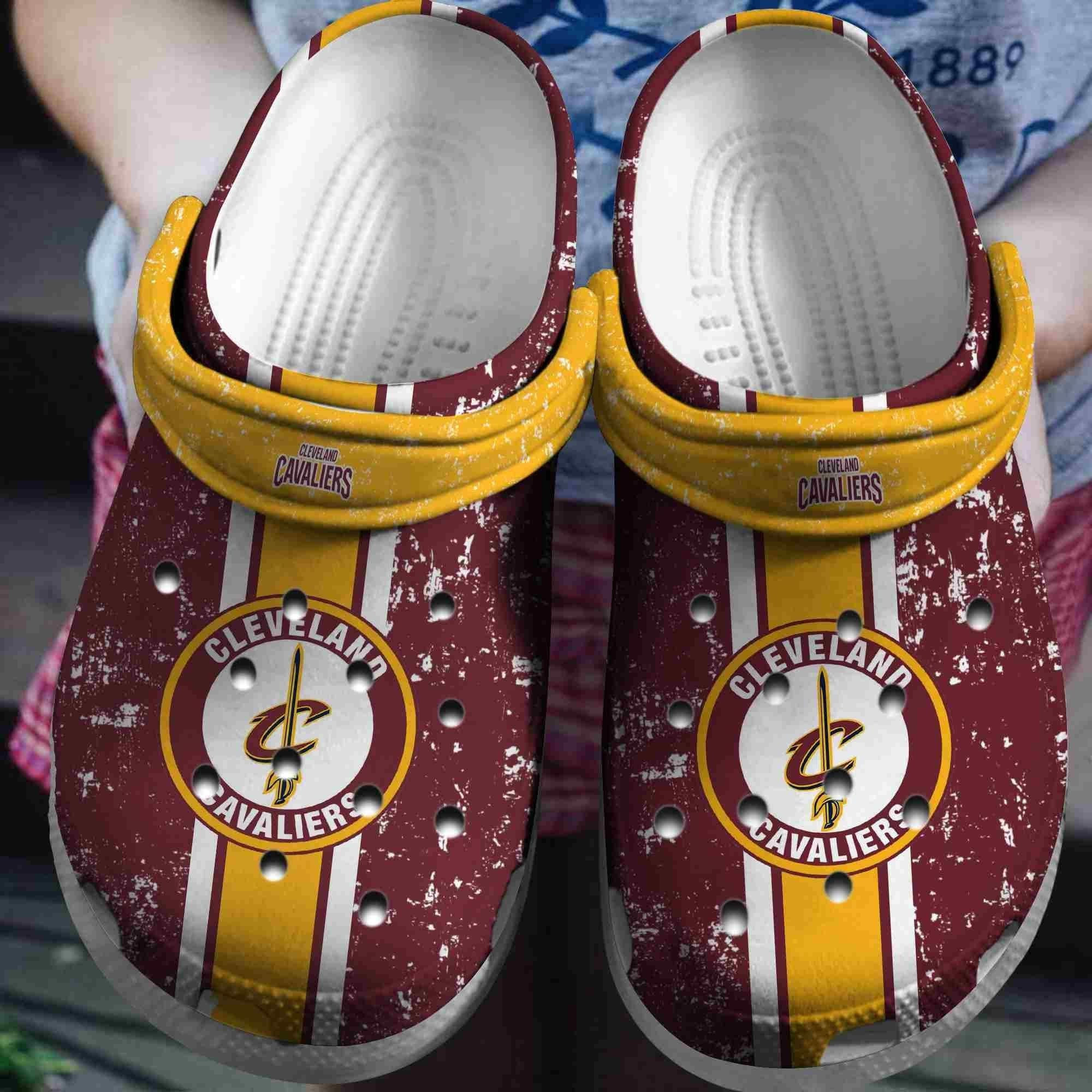 Footwearmerch Cleveland Cavaliers Basketball Club Crocband Crocs Comfortable Clogs Shoes For Men Women