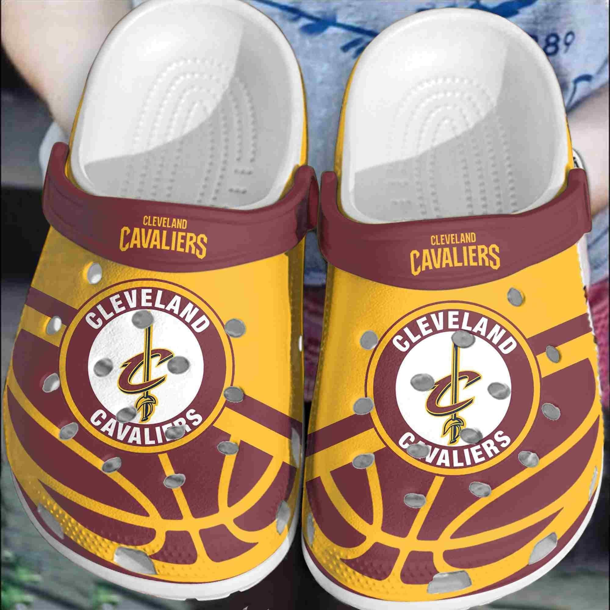 Footwearmerch Cleveland Cavaliers Basketball Club Crocband Crocs Shoes Comfortable Clogs For Men Women