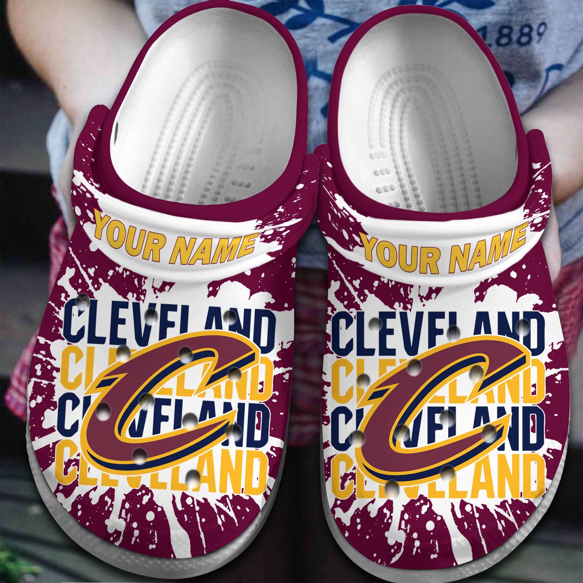 Footwearmerch Cleveland Cavaliers NBA Basketball Sport Crocs Crocband Clogs Shoes Comfortable For Men Women and Kids