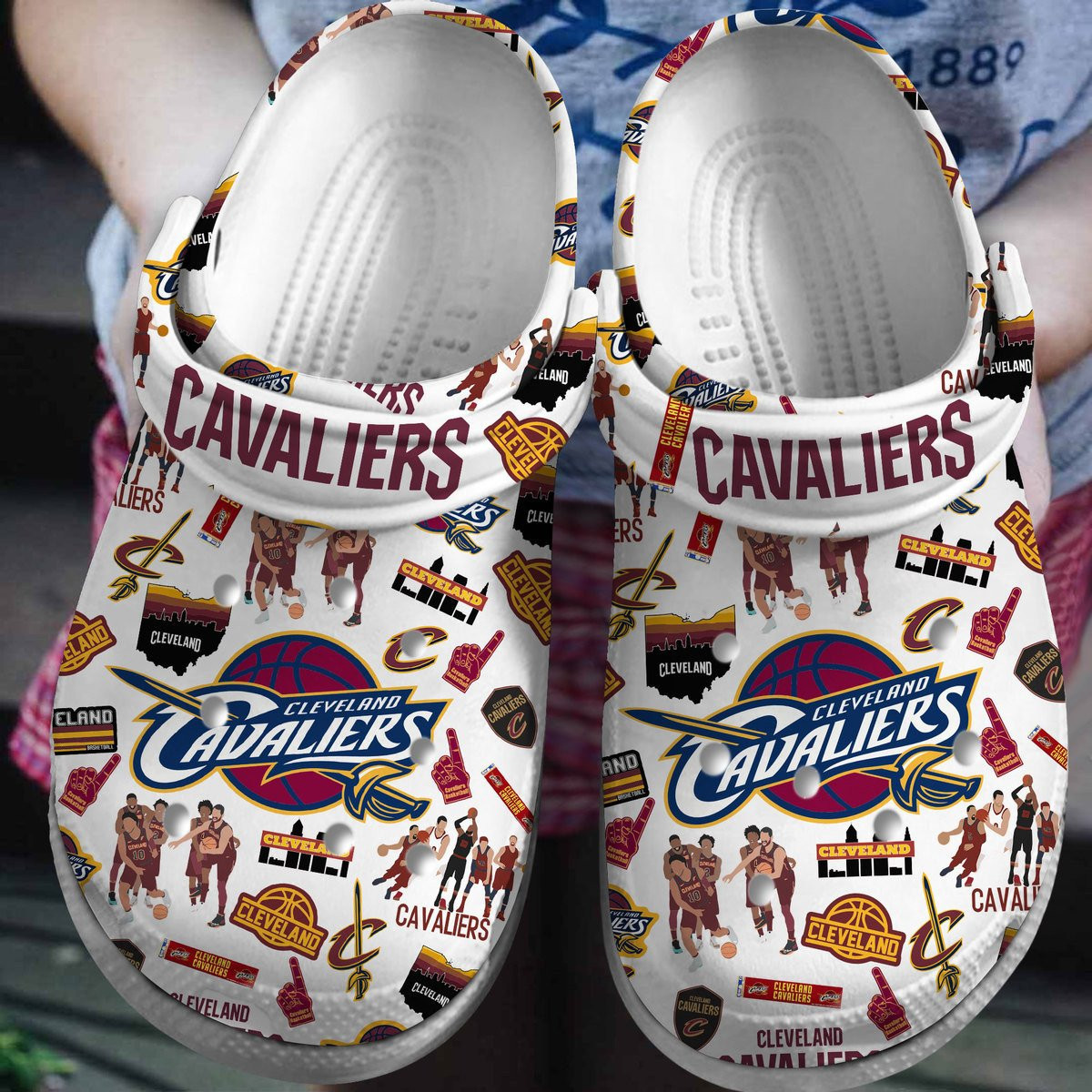 Footwearmerch Cleveland Cavaliers NBA Sport Crocs Crocband Clogs Shoes Comfortable For Men Women and Kids